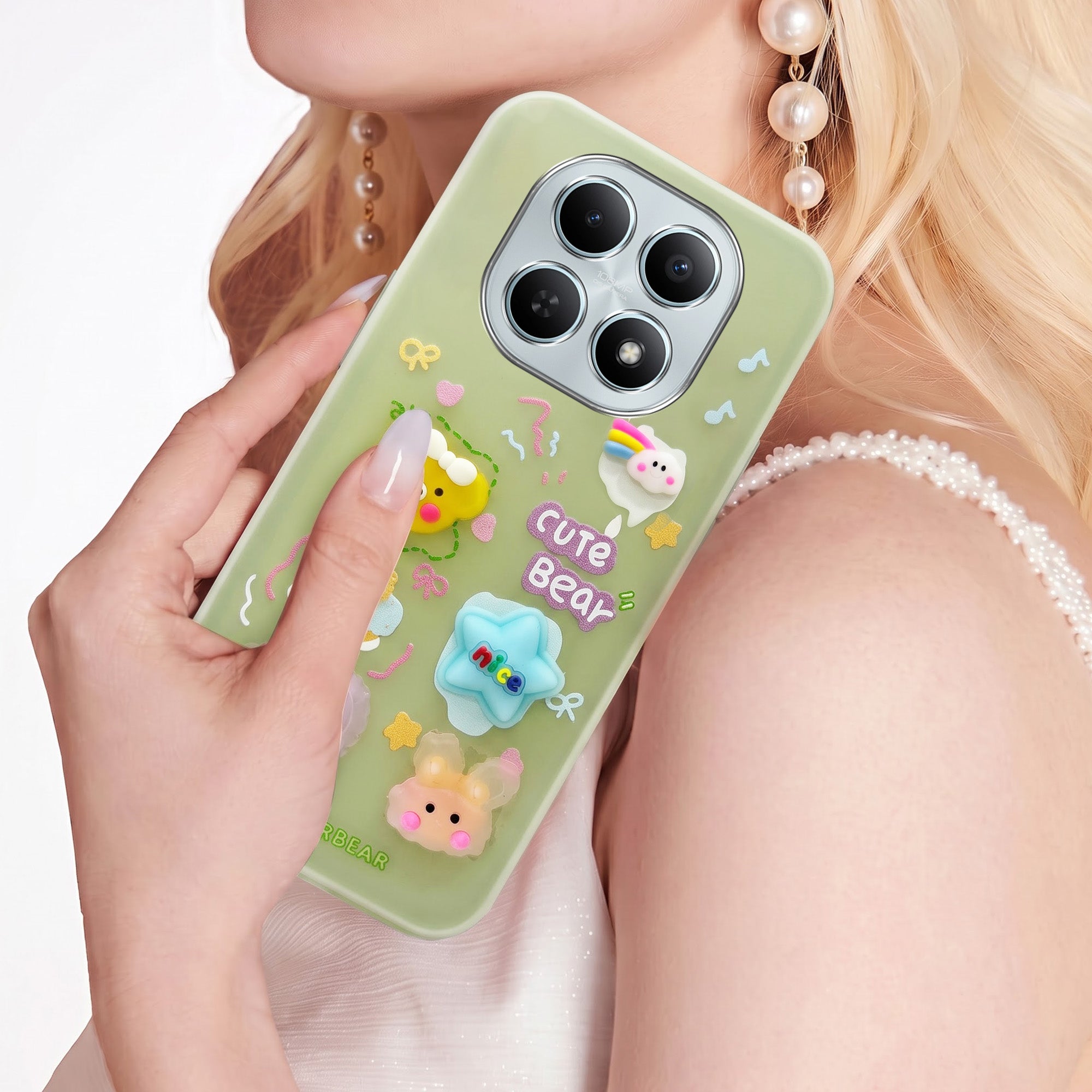 For Redmi Note 15 5G | Redmi Note 15 SE 5G Back Cover Case (Cute 3D cartoon charms design | Slim Aesthetic Case for Girls | Camera Protection | Hard Unbreakable)