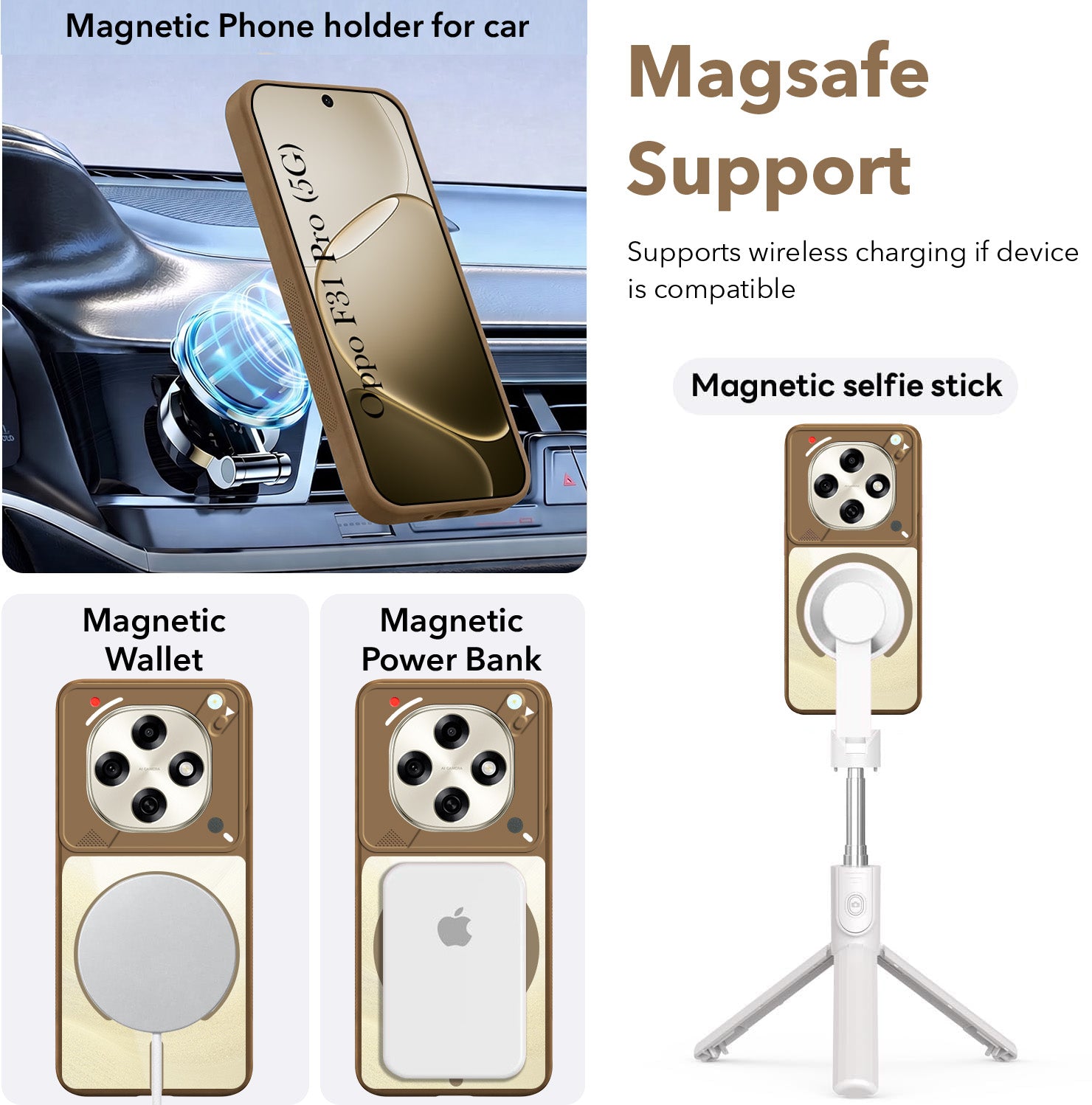For Oppo F31 Pro Back Cover Case Lifetime Anti-Yellow Clear (Camera Protection | Side Grip | Wireless MagSafe Compatible)