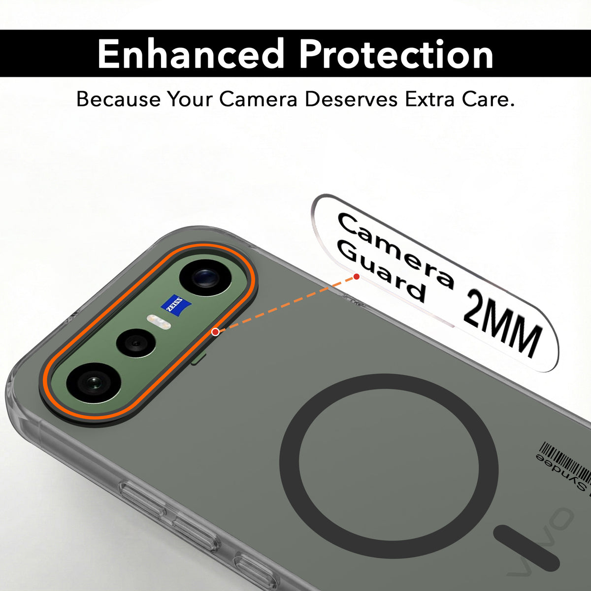 For Vivo X300 FE Back Cover Case (Soft Touch | Camera Bump Protection | MagSafe Compatible | Matte Finish)