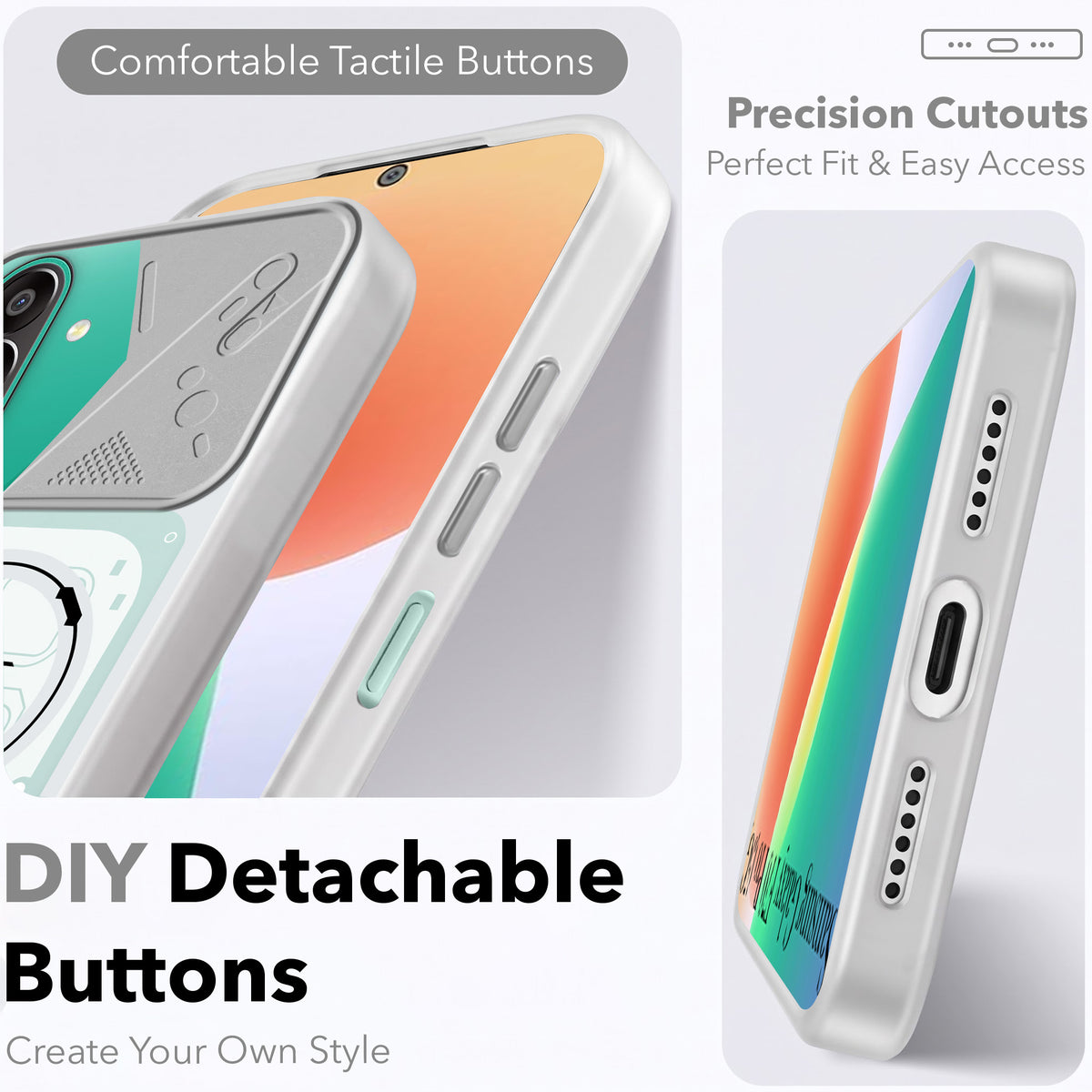 For Samsung Galaxy F70 Pro 5G Metallic Back Cover Case (Metallic Camera Protection & Buttons | Translucent Milky Shade | Hard Polycarbonate)