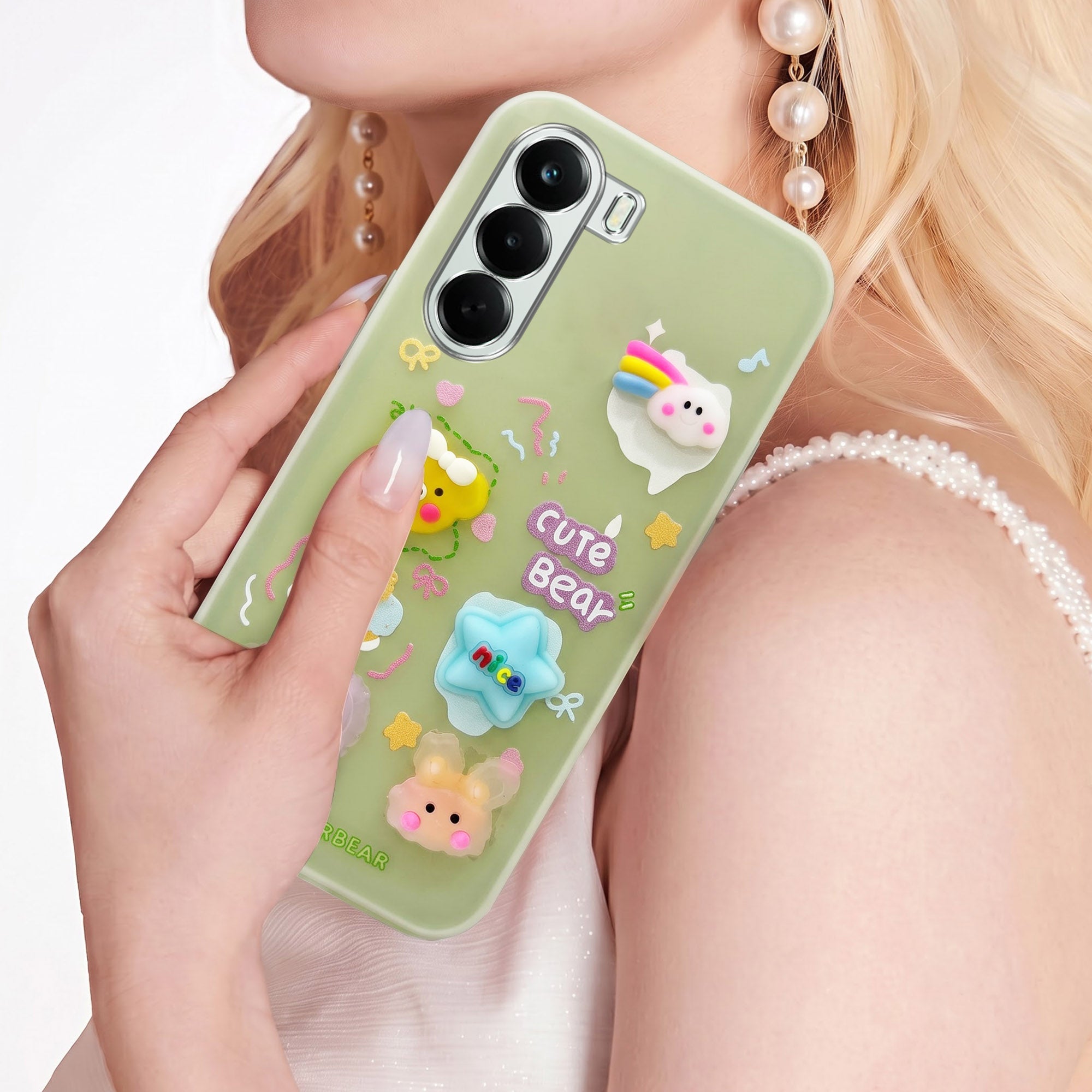 For OnePlus Nord CE 6 Lite Back Cover Case (3D Cute Cartoons | Hard Back Side Soft | Matte Premium Finish | HD Printing)