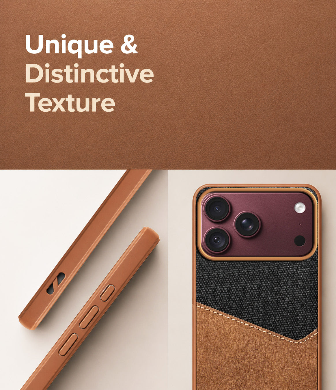 For Apple iPhone 18 Pro Max Back Cover Case (Dual PU Leather Stitch | Professional Minimalist | Soft and Flexible)