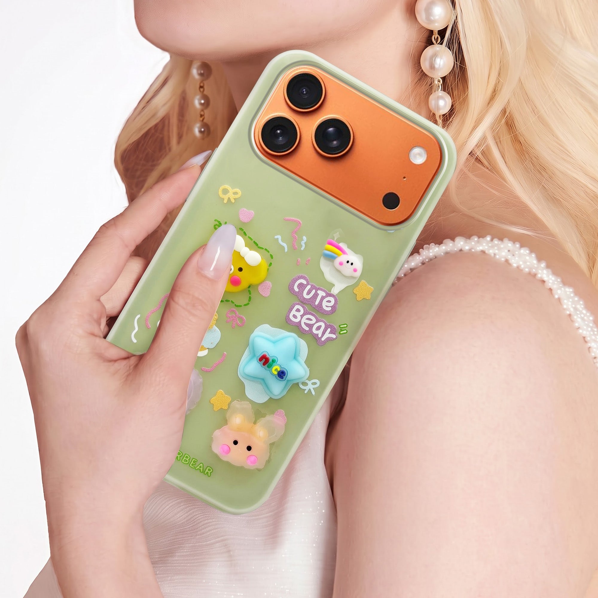 For Apple iPhone 17 Pro Max Back Cover Case (3D Cute Cartoons | Hard Back Side Soft | Matte Premium Finish | HD Printing)