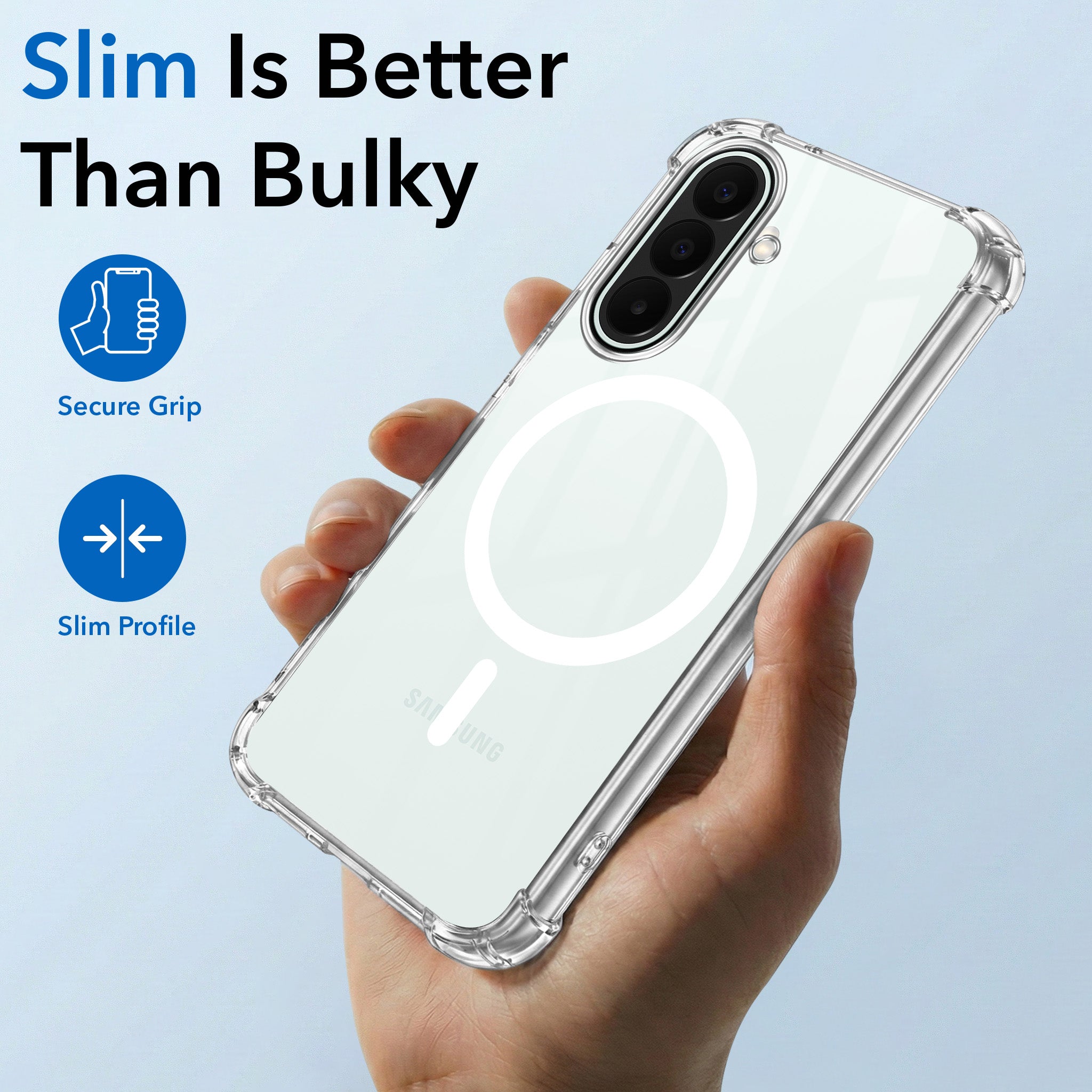 For Samsung Galaxy A27 5G | Samsung Galaxy M47 5G Back Cover Shockproof Crystal-Clear (Magsafe Wireless Support | Drop & Camera Protection | Hard Polycarbonate)