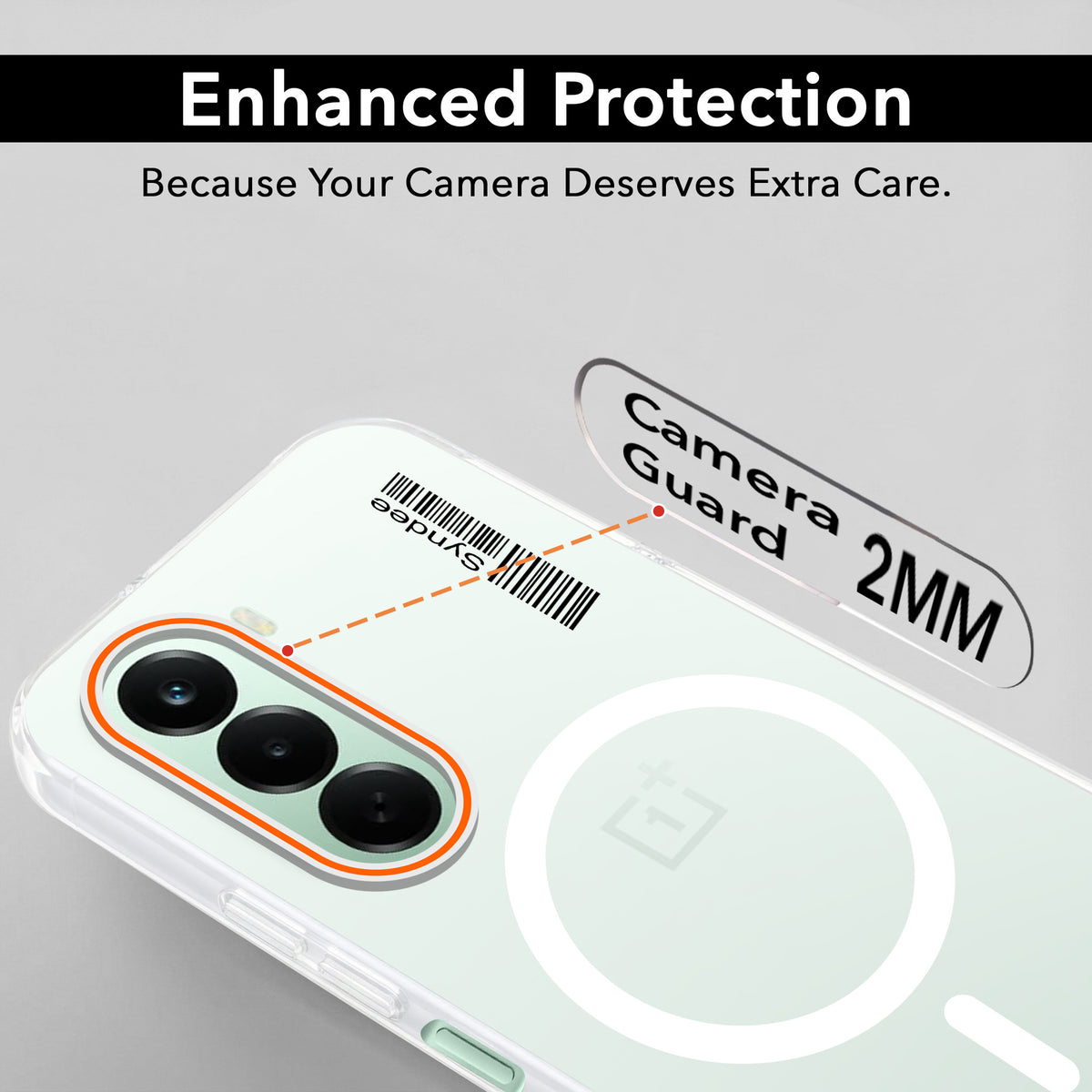 For OnePlus Nord CE 6 Lite Back Cover Case (Soft Touch | Camera Bump Protection | MagSafe Compatible | Matte Finish)