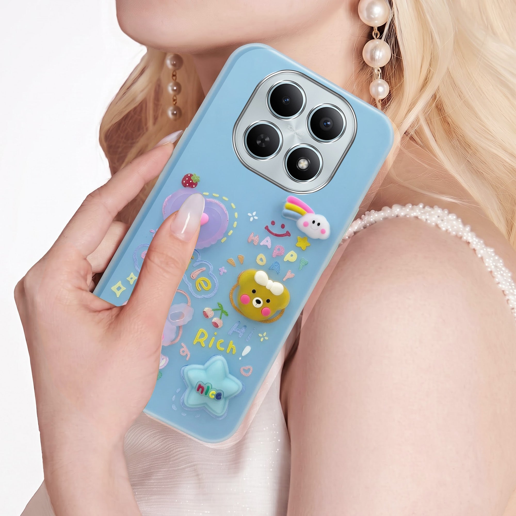 For Redmi Note 15 5G | Redmi Note 15 SE 5G Back Cover Case (Cute 3D cartoon charms design | Slim Aesthetic Case for Girls | Camera Protection | Hard Unbreakable)