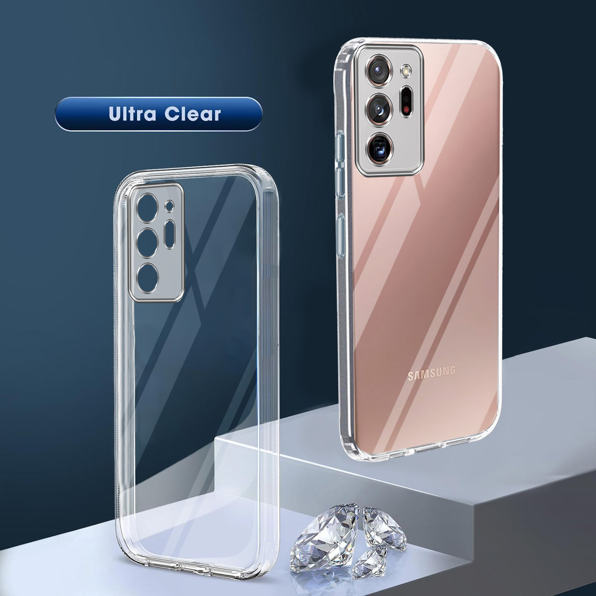 For Samsung Galaxy Note 20 Ultra 5G Back Cover Case Silicone (Clear Shockproof Case with Camera Protection | Soft and Flexible | Transparent)