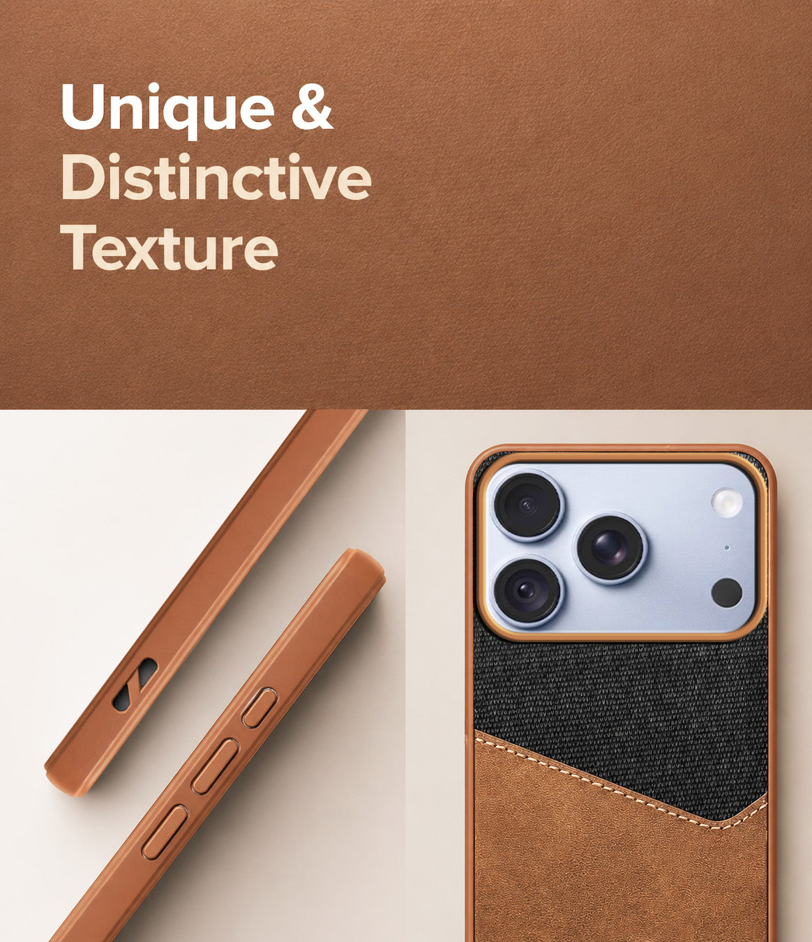 For Apple iPhone 18 Pro Back Cover Case (Dual PU Leather Stitch | Professional Minimalist | Soft and Flexible)