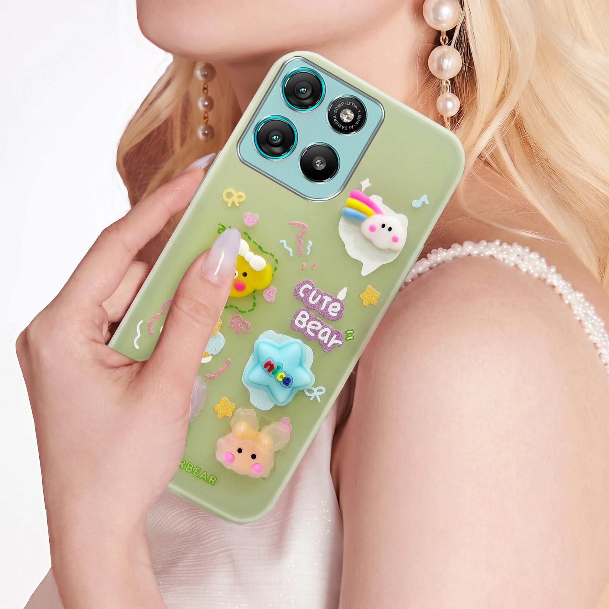 For Motorola Moto G67 Power | G57 Power Back Cover Case (3D Cute Cartoons | Hard Back Side Soft | Matte Premium Finish | HD Printing)