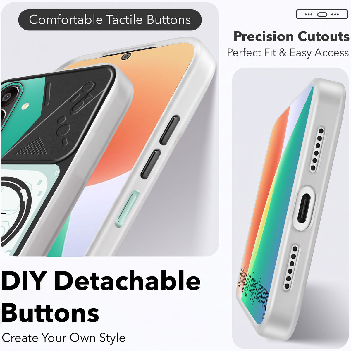 For Samsung Galaxy F70 Pro 5G Metallic Back Cover Case (Metallic Camera Protection & Buttons | Translucent Milky Shade | Hard Polycarbonate)