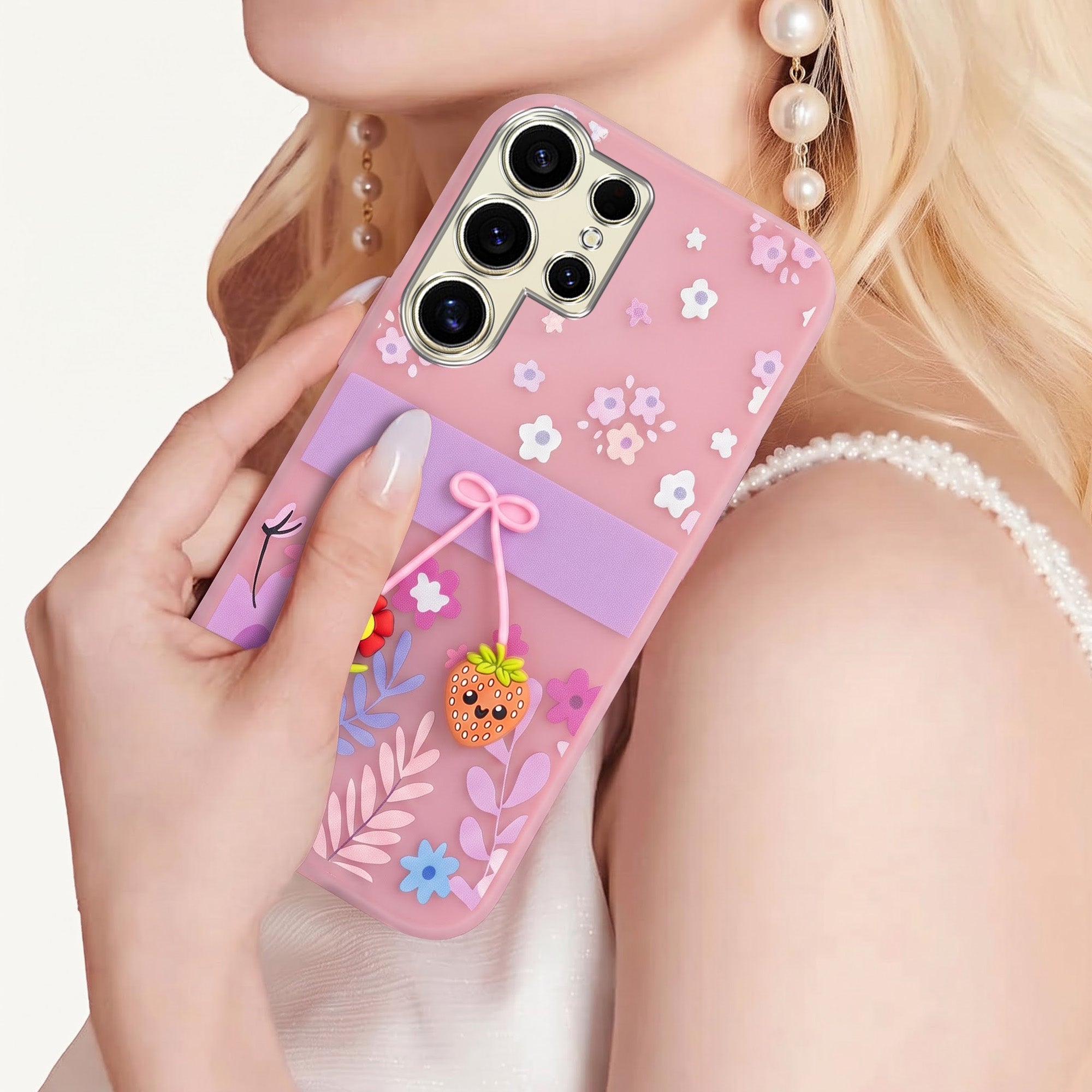 For Samsung Galaxy S24 Ultra Back Cover Case (3D Cute Cartoons | Hard Back Side Soft | Matte Premium Finish | HD Printing)
