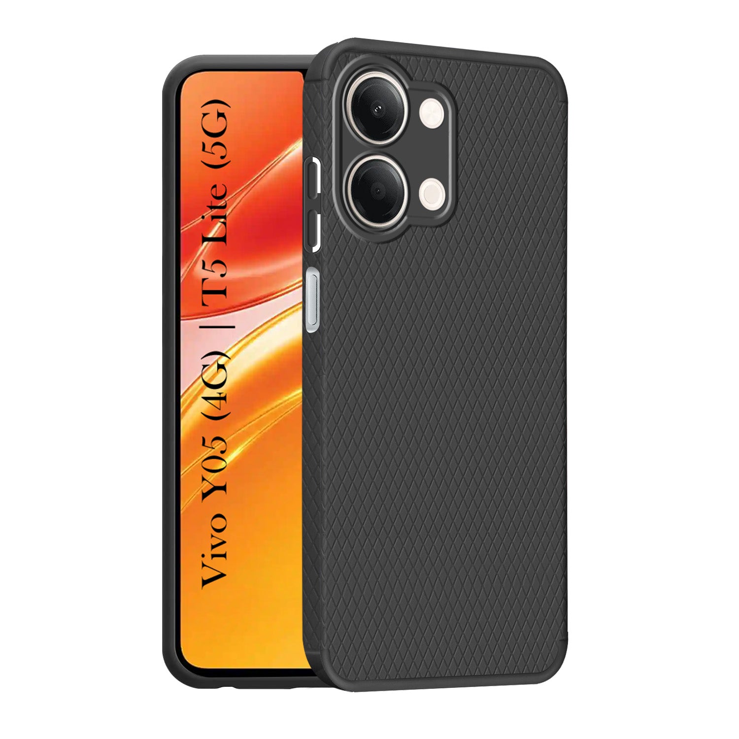 For Vivo Y05 (4G) | Vivo T5 Lite (5G) Back Cover Case Liquid Silicone (Camera Protection | Side Grip Texture | Soft and Flexible)