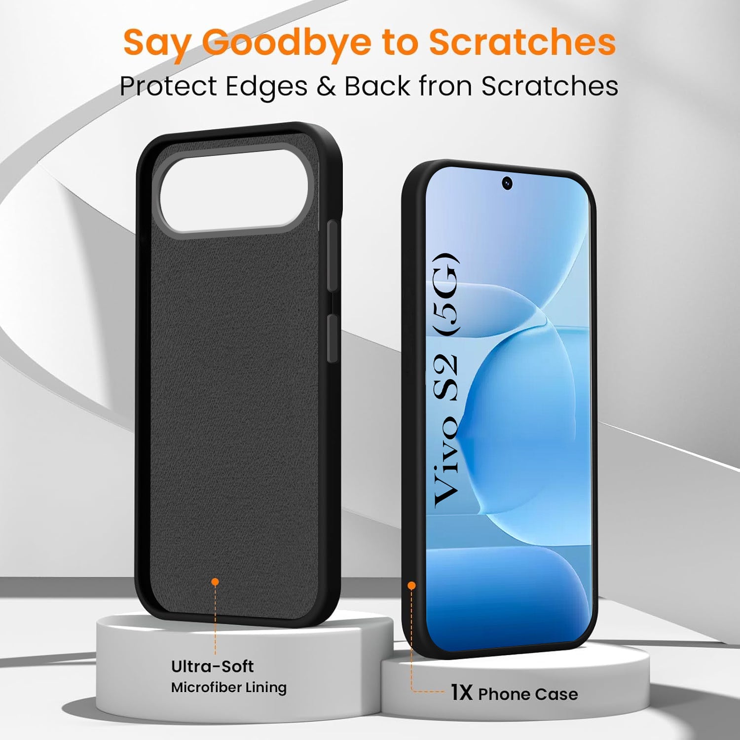 For Vivo S2 5G Back Cover Case Rubberised (Textured Grip Design| Micro-Fiber Cloth Inside | Slim and Light Weight | Soft Touch and Feel) (Copy)