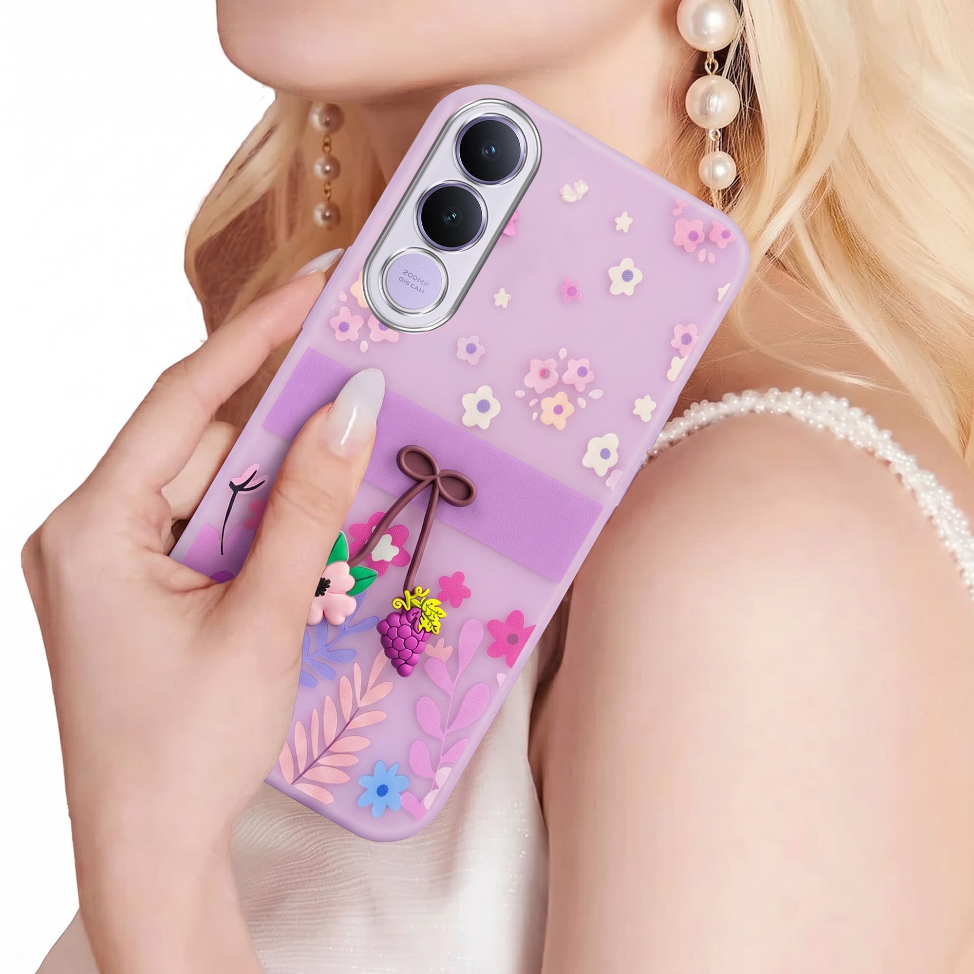 For Vivo V70 FE 5G Back Cover Case (3D Cute Cartoons | Hard Back Side Soft | Matte Premium Finish | HD Printing)
