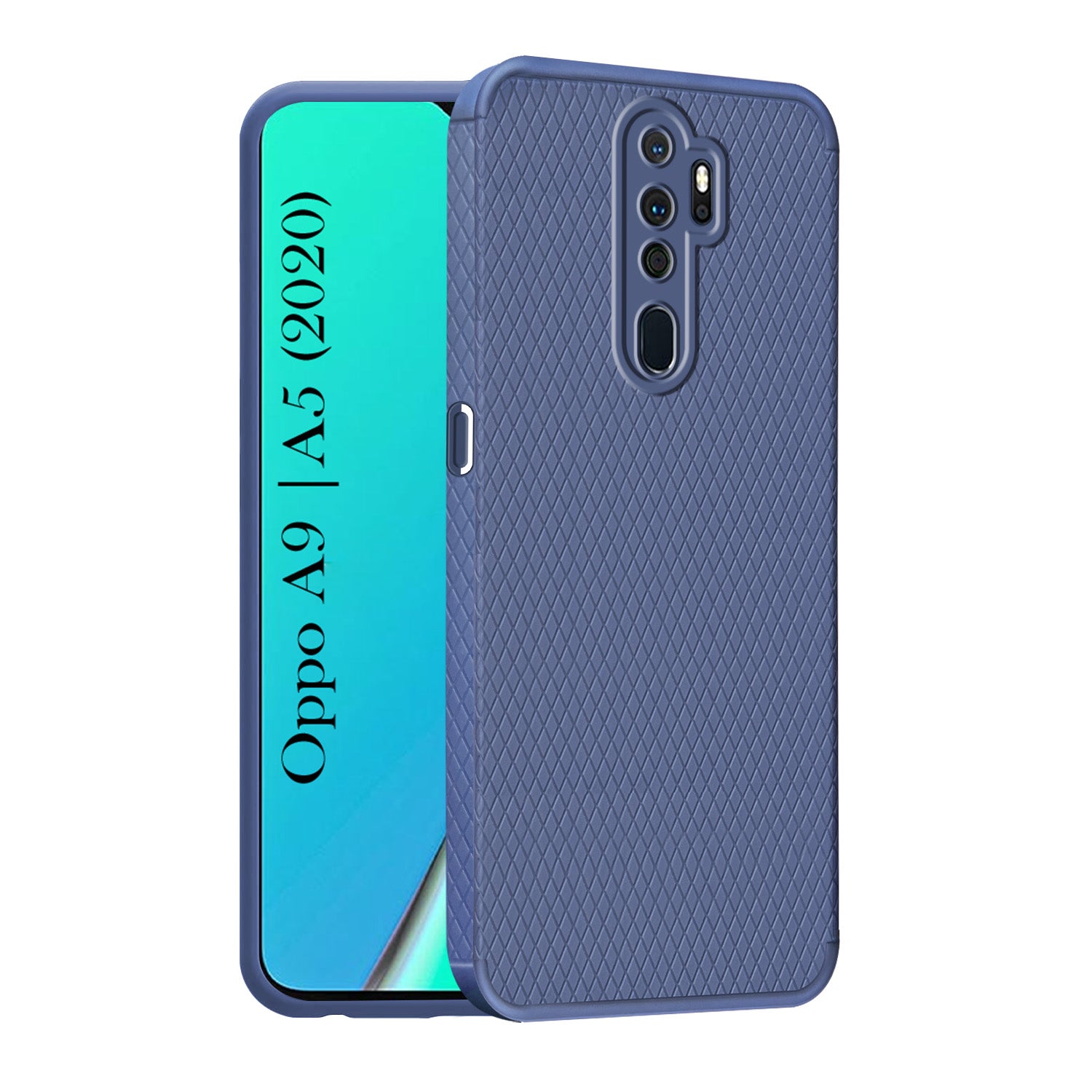 For Oppo A5 (2020) | A9 (2020) Back Cover Case Liquid Silicone (Camera Protection | Side Grip Texture | Soft and Flexible)
