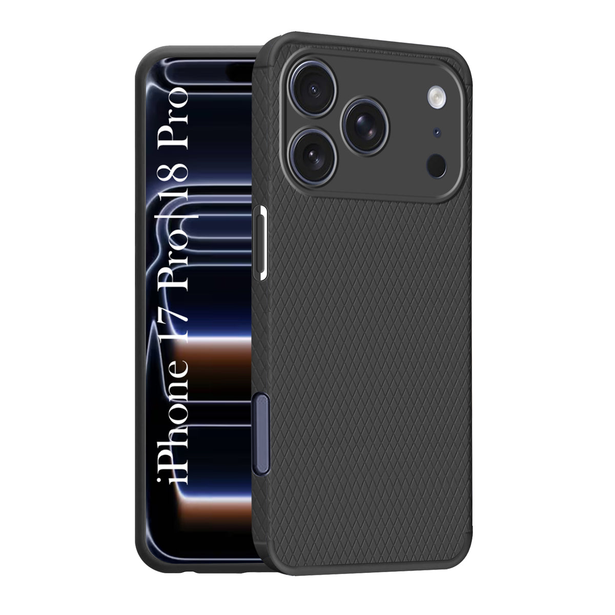 For iPhone 17 Pro | iPhone 18 Pro Back Cover Case(Camera Protection | Side Grip Texture | Soft and Flexible)