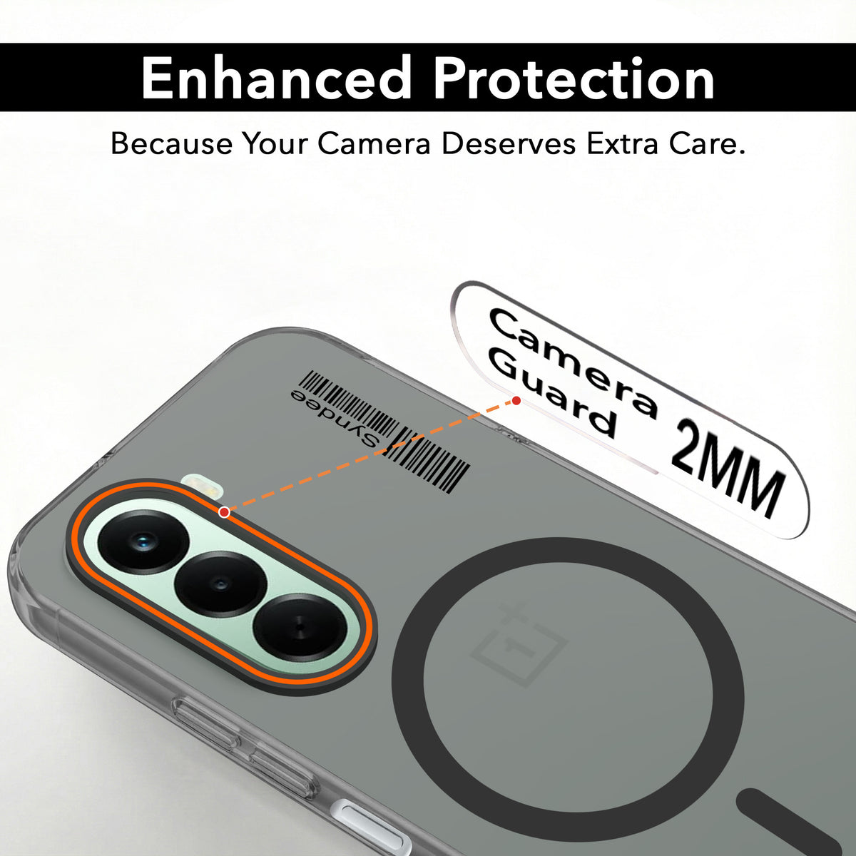 For OnePlus Nord CE 6 Lite Back Cover Case (Soft Touch | Camera Bump Protection | MagSafe Compatible | Matte Finish)