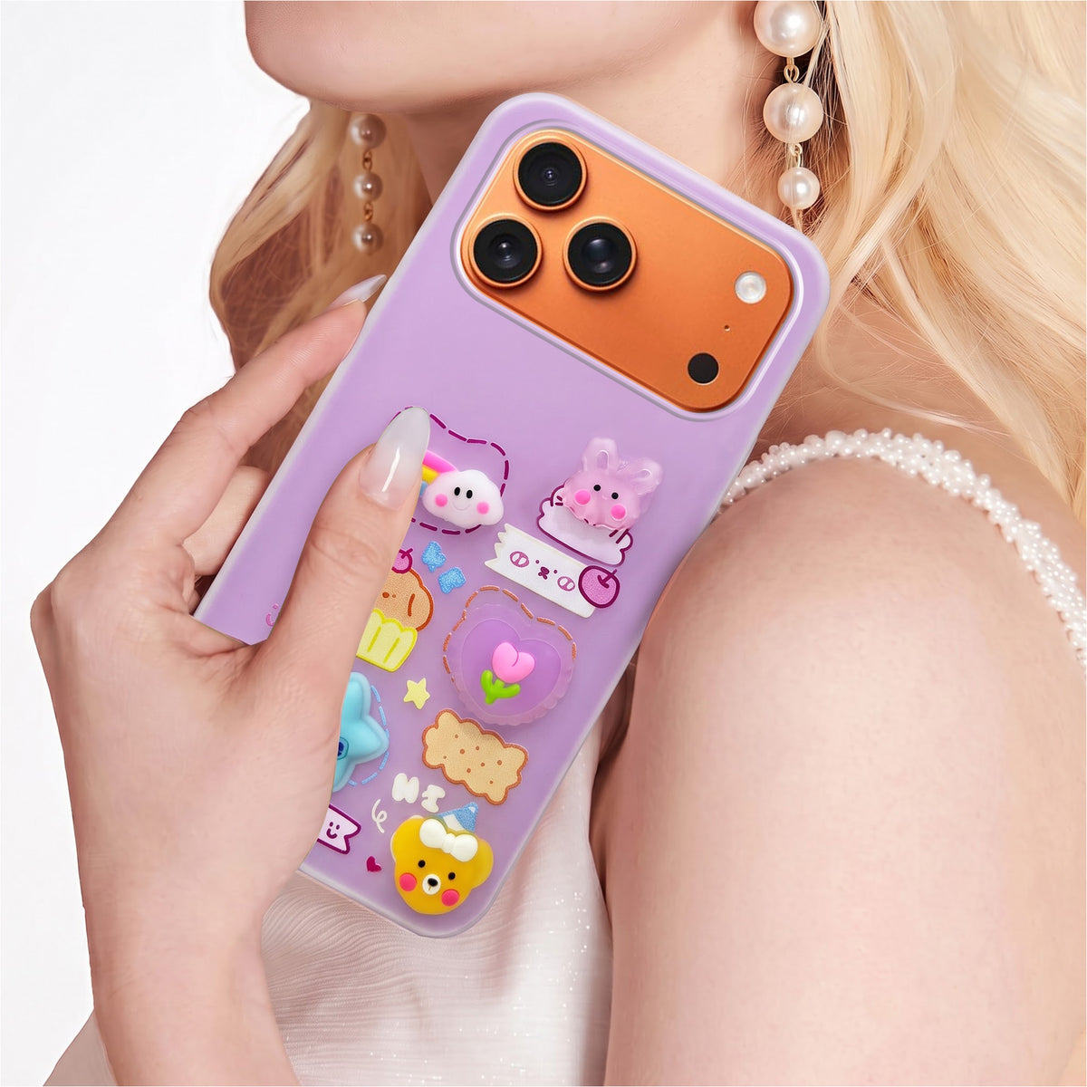 For Apple iPhone 18 Pro Max Back Cover Case (3D Cute Cartoons | Hard Back Side Soft | Matte Premium Finish | HD Printing)