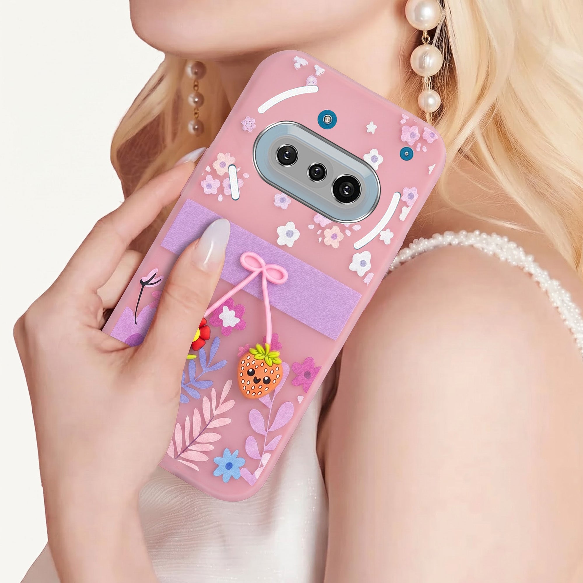 For Nothing Phone 3A 5G Back Cover Case (3D Cute Cartoons | Hard Back Side Soft | Matte Premium Finish | HD Printing)