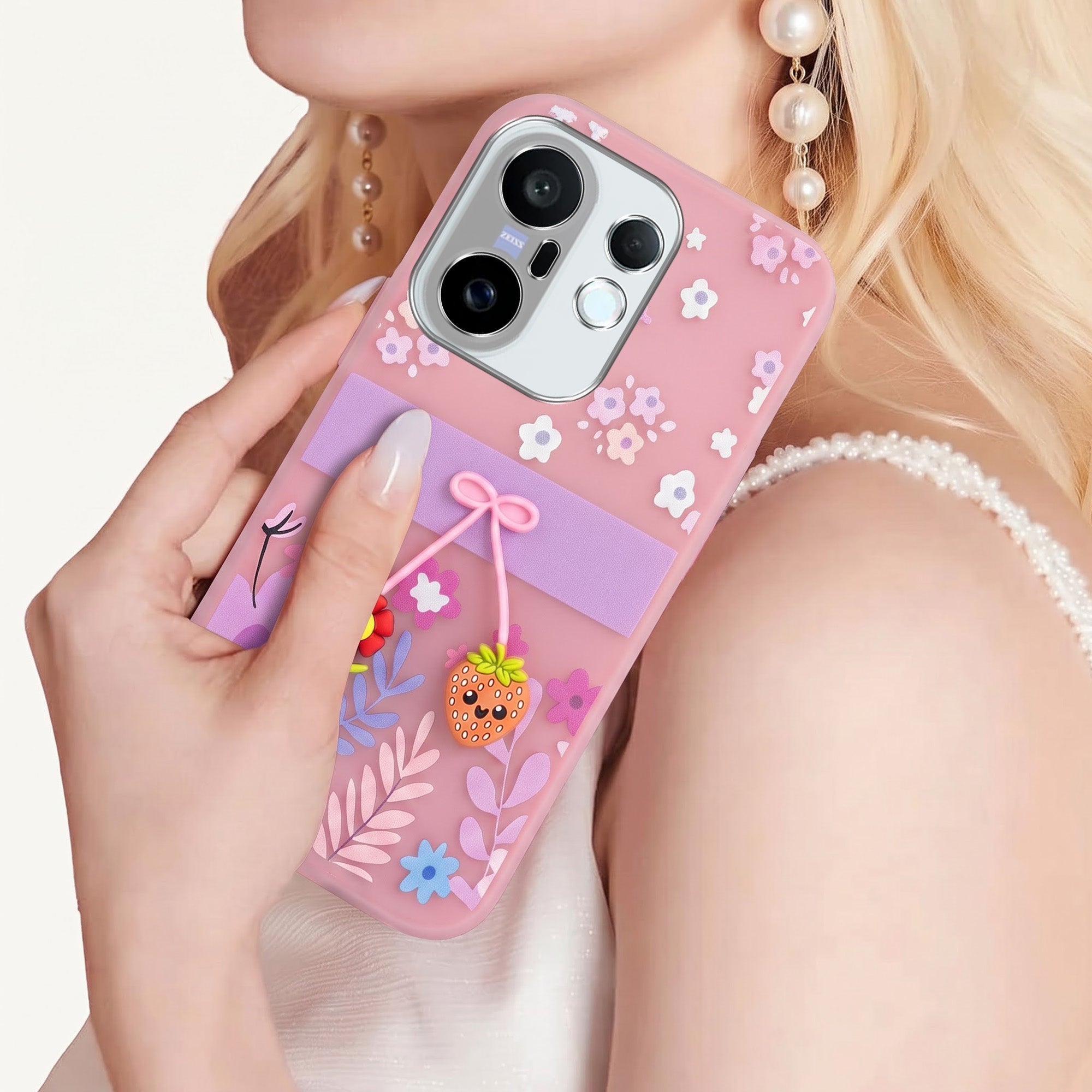 For Vivo X200 FE Back Cover Case (3D Cute Cartoons | Hard Back Side Soft | Matte Premium Finish | HD Printing)