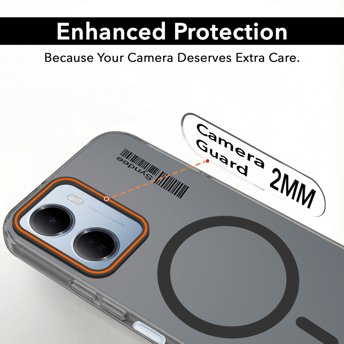 For Redmi 15A 5G Back Cover Case (Soft Touch | Camera Bump Protection | MagSafe Compatible | Matte Finish)