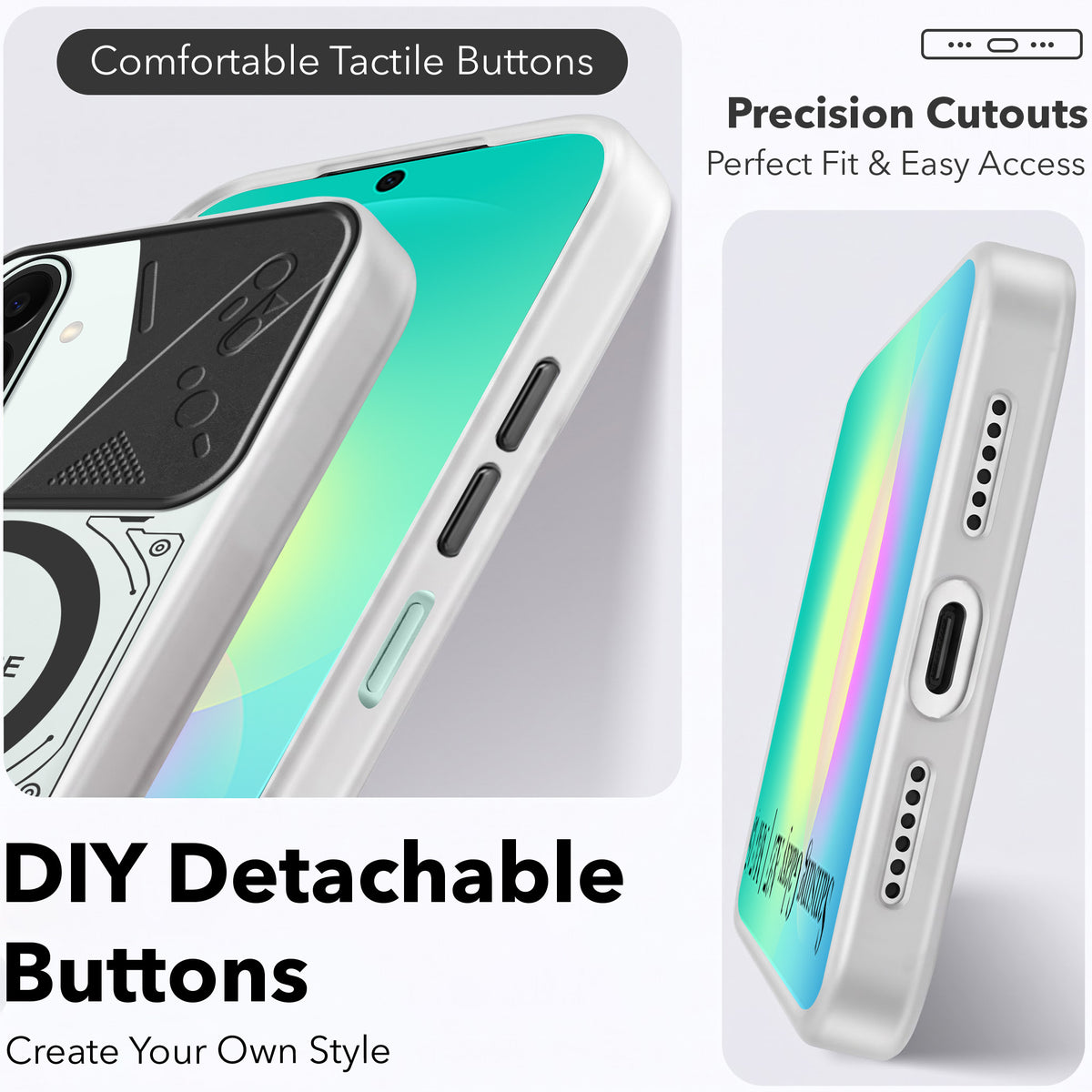 For Samsung Galaxy F70 Pro 5G Metallic Back Cover Case (Metallic Camera Protection & Buttons | Translucent Milky Shade | Hard Polycarbonate)