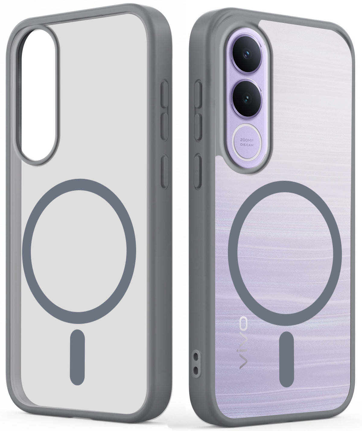 For Vivo V70 FE 5G Matte Finish Back Case Cover (MagSafe Compatible | Translucent Soft Touch | Slim and Unbreakable)