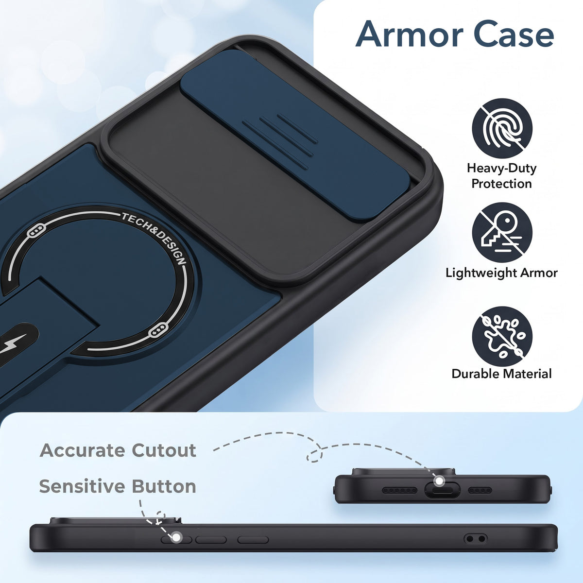 For Google Pixel 10 Back Case Cover Metallic (Hybrid Armor Kickstand | Sliding Shutter Camera Protection | MagSafe Compatible)
