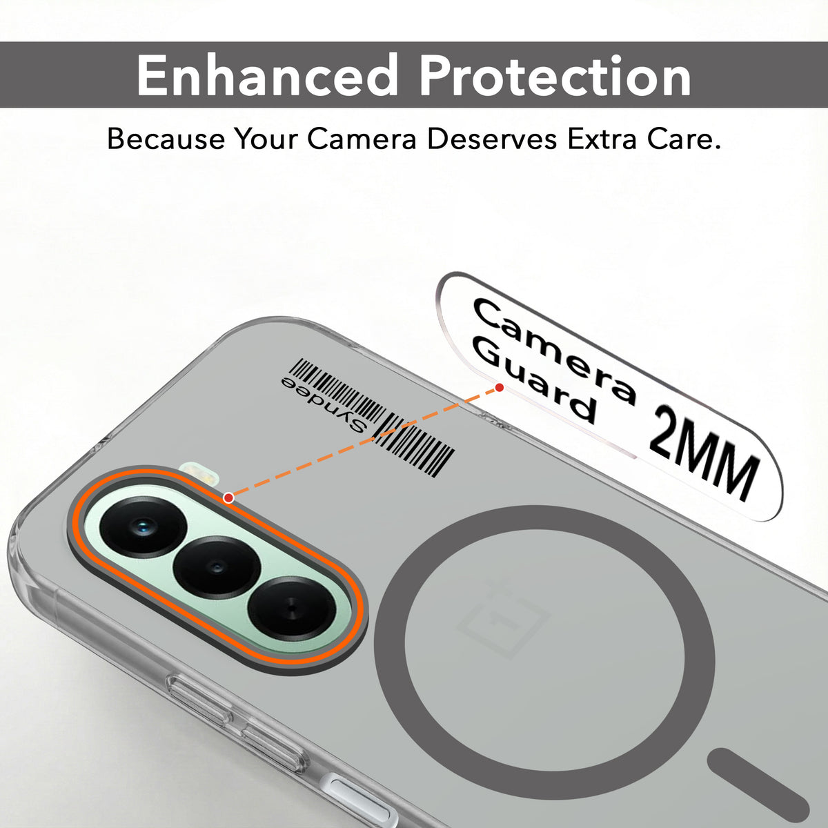 For OnePlus Nord CE 6 Lite Back Cover Case (Soft Touch | Camera Bump Protection | MagSafe Compatible | Matte Finish)