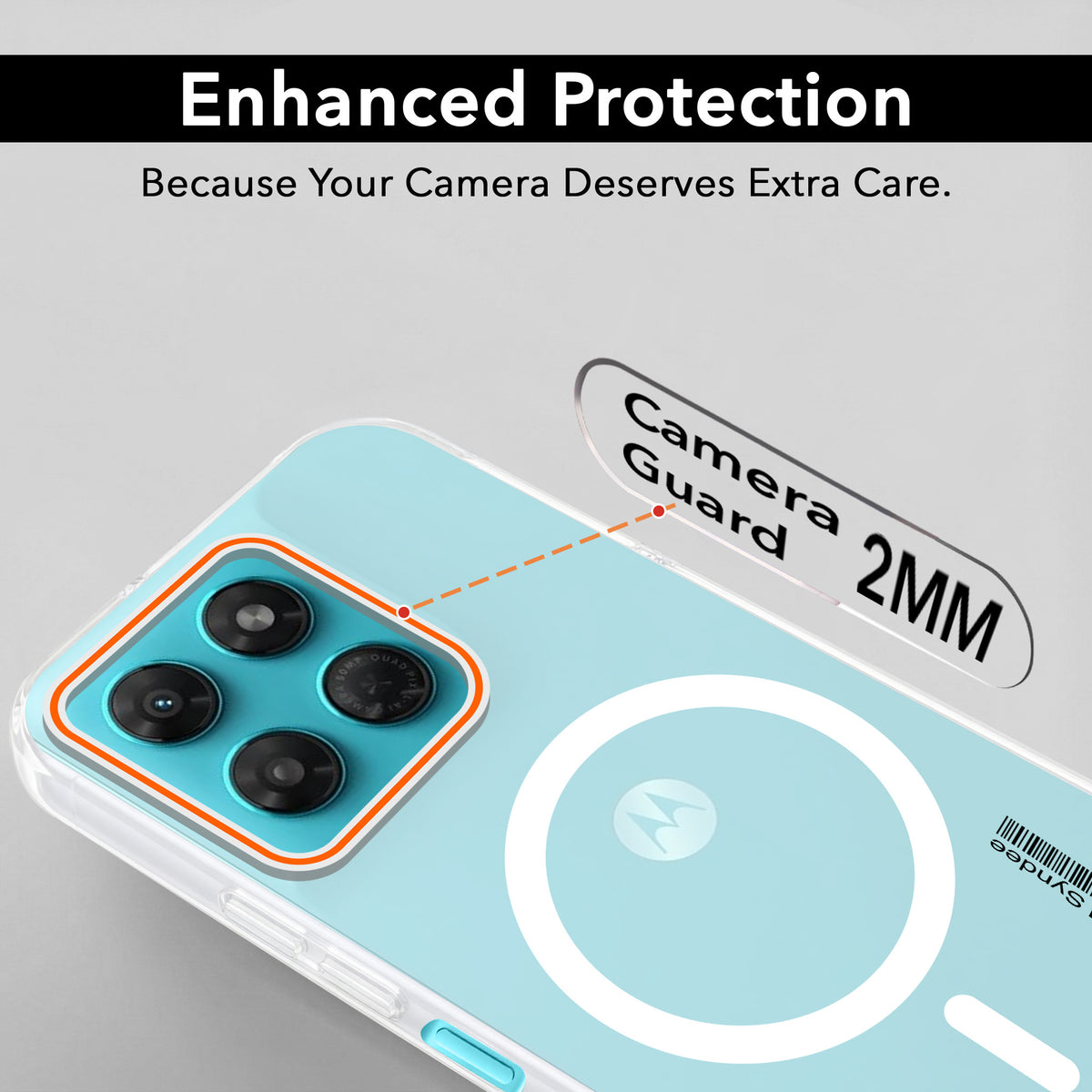 For Motorola Moto G37 Power Back Cover Case (Soft Touch | Camera Bump Protection | MagSafe Compatible | Matte Finish)