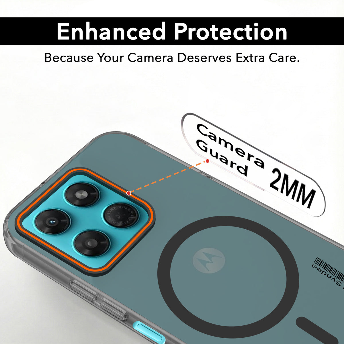 For Motorola Moto G37 Power Back Cover Case (Soft Touch | Camera Bump Protection | MagSafe Compatible | Matte Finish)