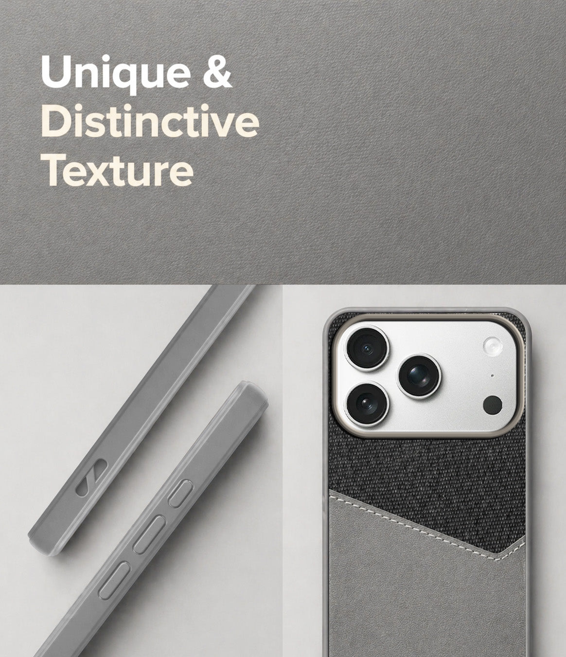 For iPhone 17 Pro | iPhone 18 Pro Back Cover Case (Dual PU Leather Stitch | Professional Minimalist | Soft and Flexible)