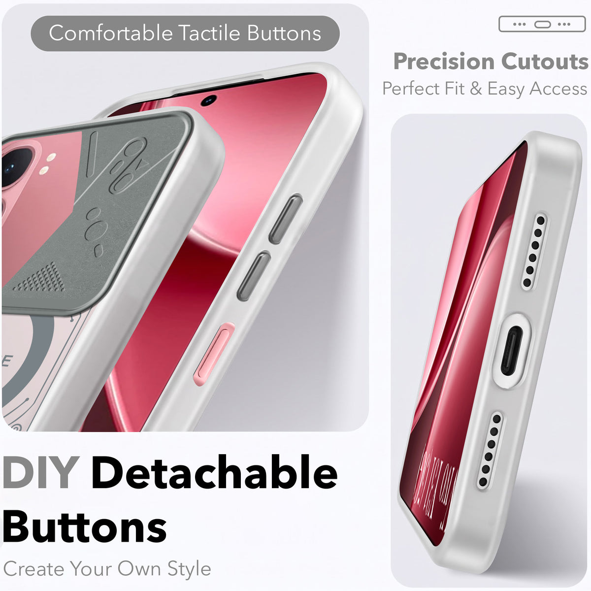 For Vivo Y31 5G Metallic Back Cover Case (Metallic Camera Protection & Buttons | Translucent Milky Shade | Hard Polycarbonate)