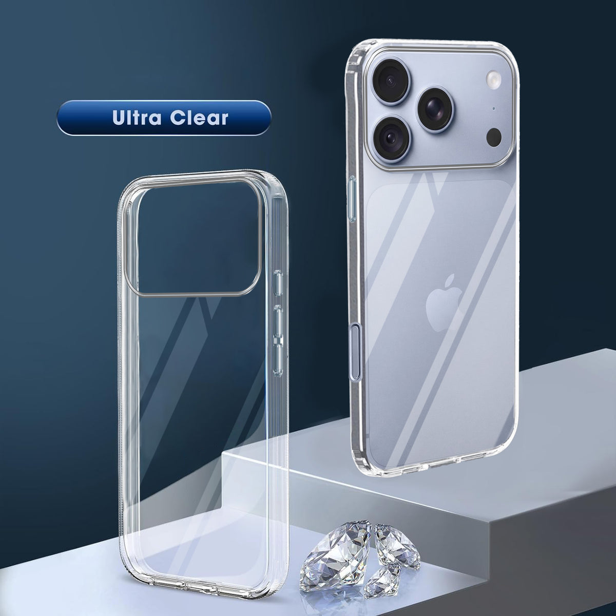 For Apple iPhone 18 Pro Max Back Cover Case Silicone (Clear Shockproof Case with Camera Protection | Soft and Flexible | Transparent)