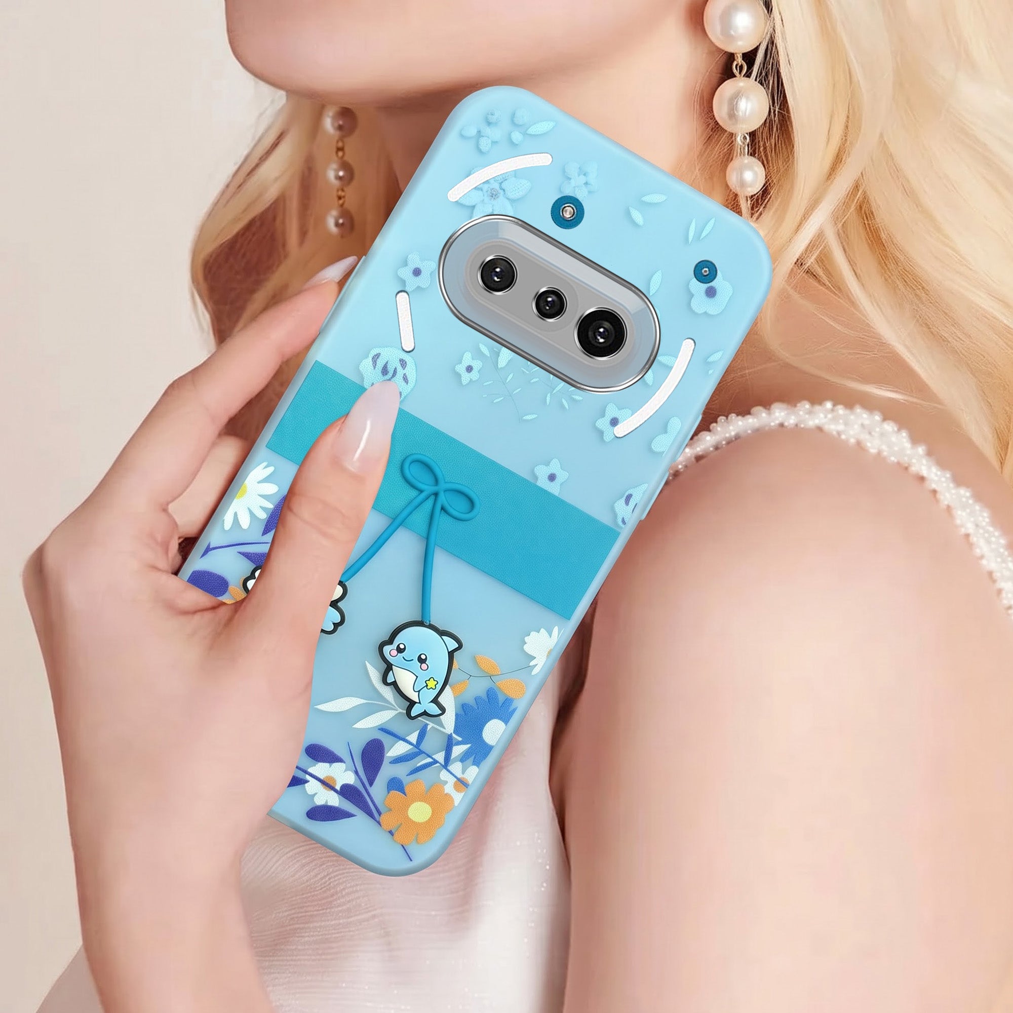 For Nothing Phone 3A 5G Back Cover Case (3D Cute Cartoons | Hard Back Side Soft | Matte Premium Finish | HD Printing)