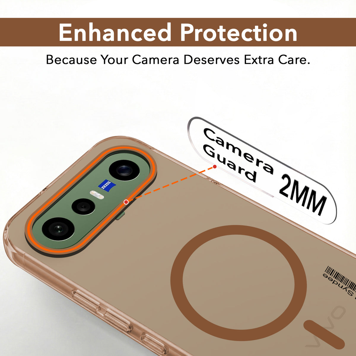 For Vivo X300 FE Back Cover Case (Soft Touch | Camera Bump Protection | MagSafe Compatible | Matte Finish)