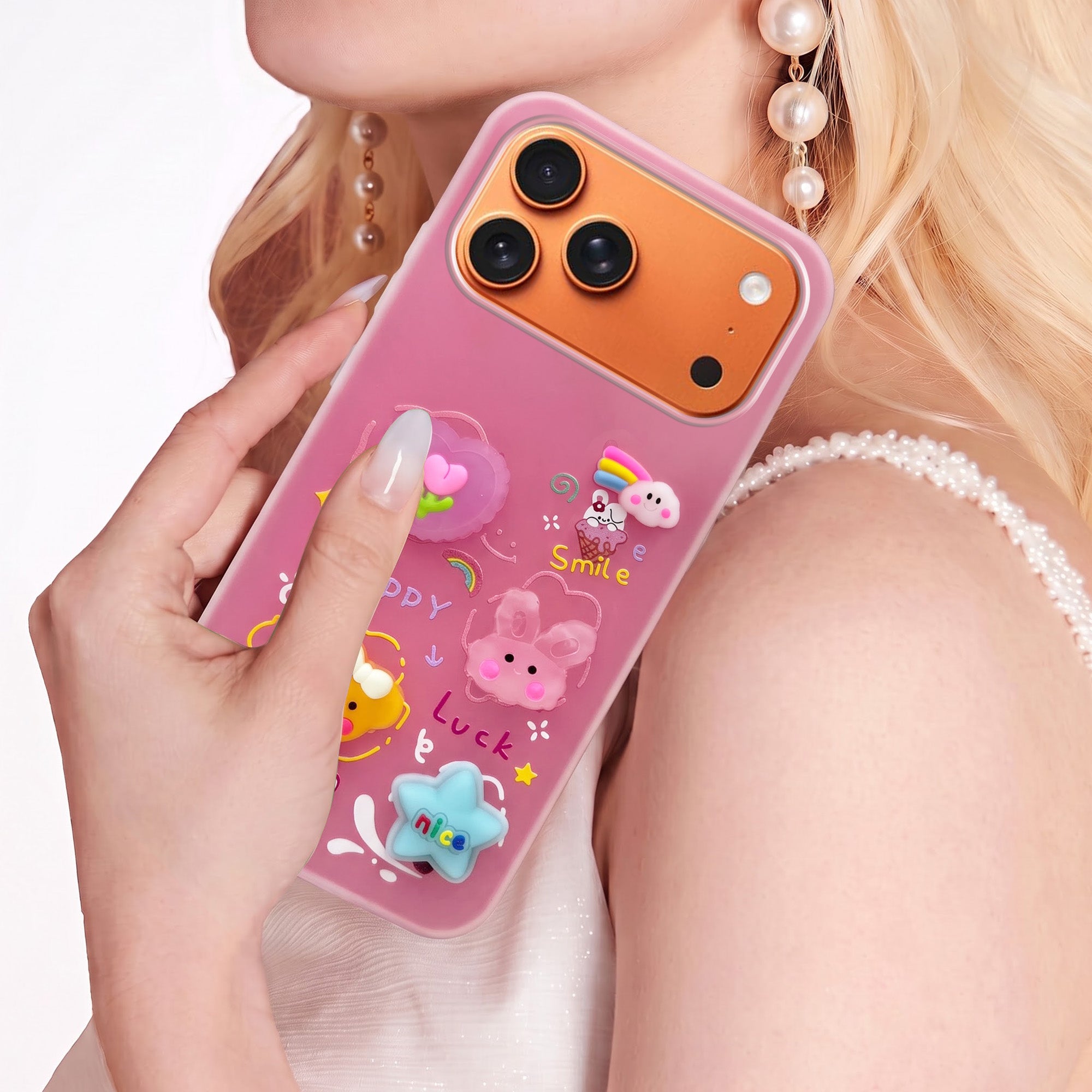 For Apple iPhone 17 Pro Max Back Cover Case (3D Cute Cartoons | Hard Back Side Soft | Matte Premium Finish | HD Printing)