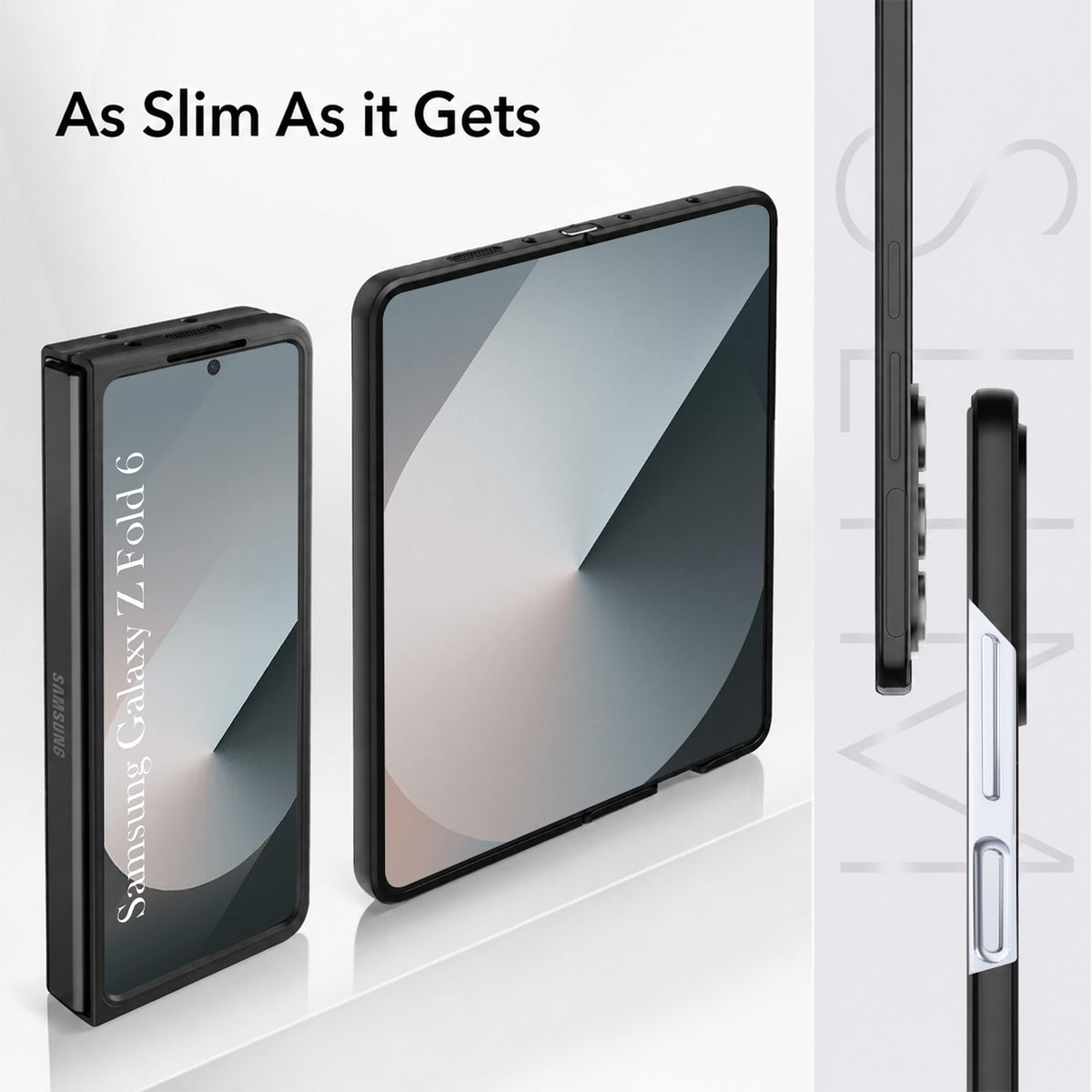 For Samsung Galaxy Z Fold 6 5G Premium Cover Case (Soft Leather Touch | Interior Protective Cloth | Slim 360* Protection)