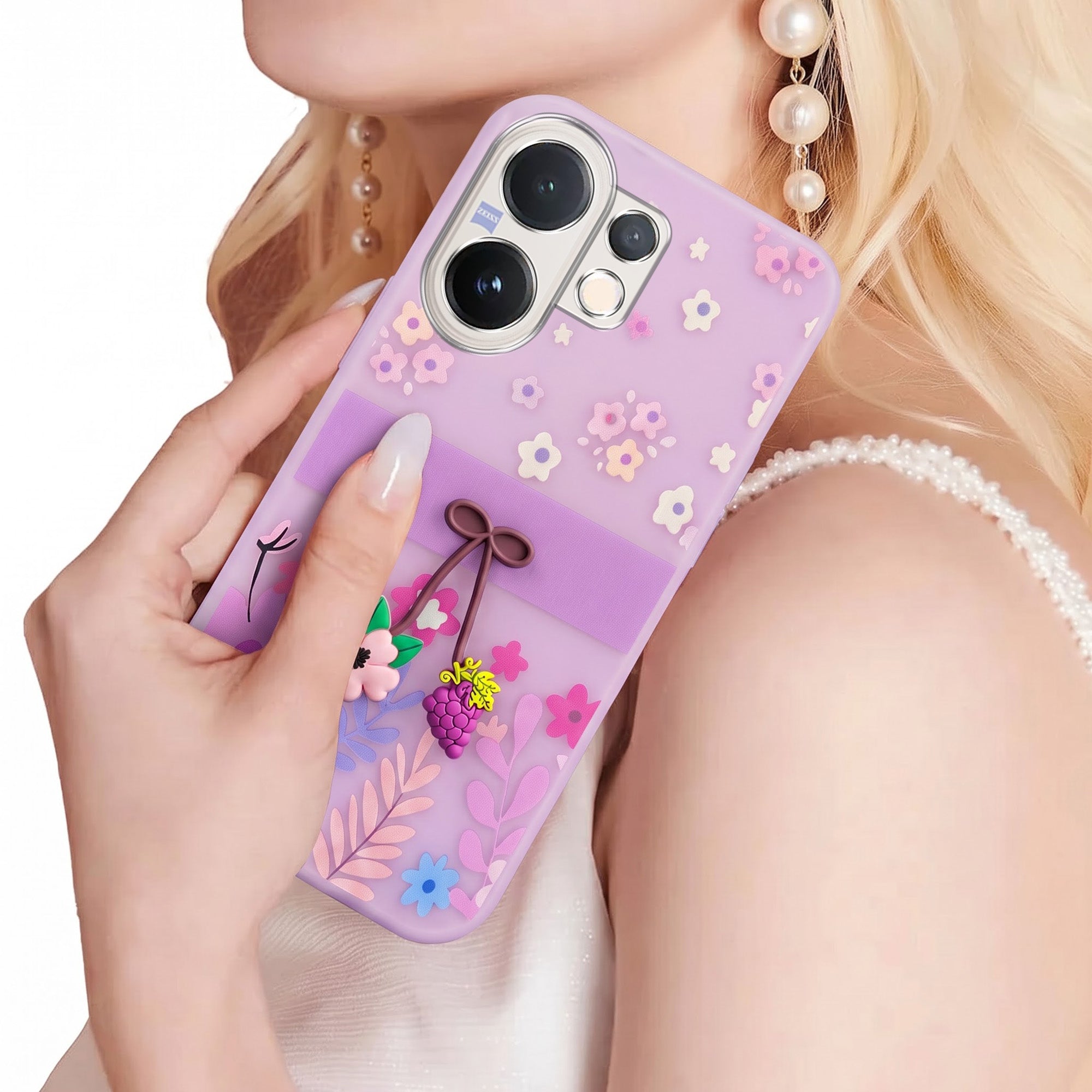 For Vivo V60 | Vivo T4 Pro Back Cover Case (3D Cute Cartoons | Hard Back Side Soft | Matte Premium Finish | HD Printing)