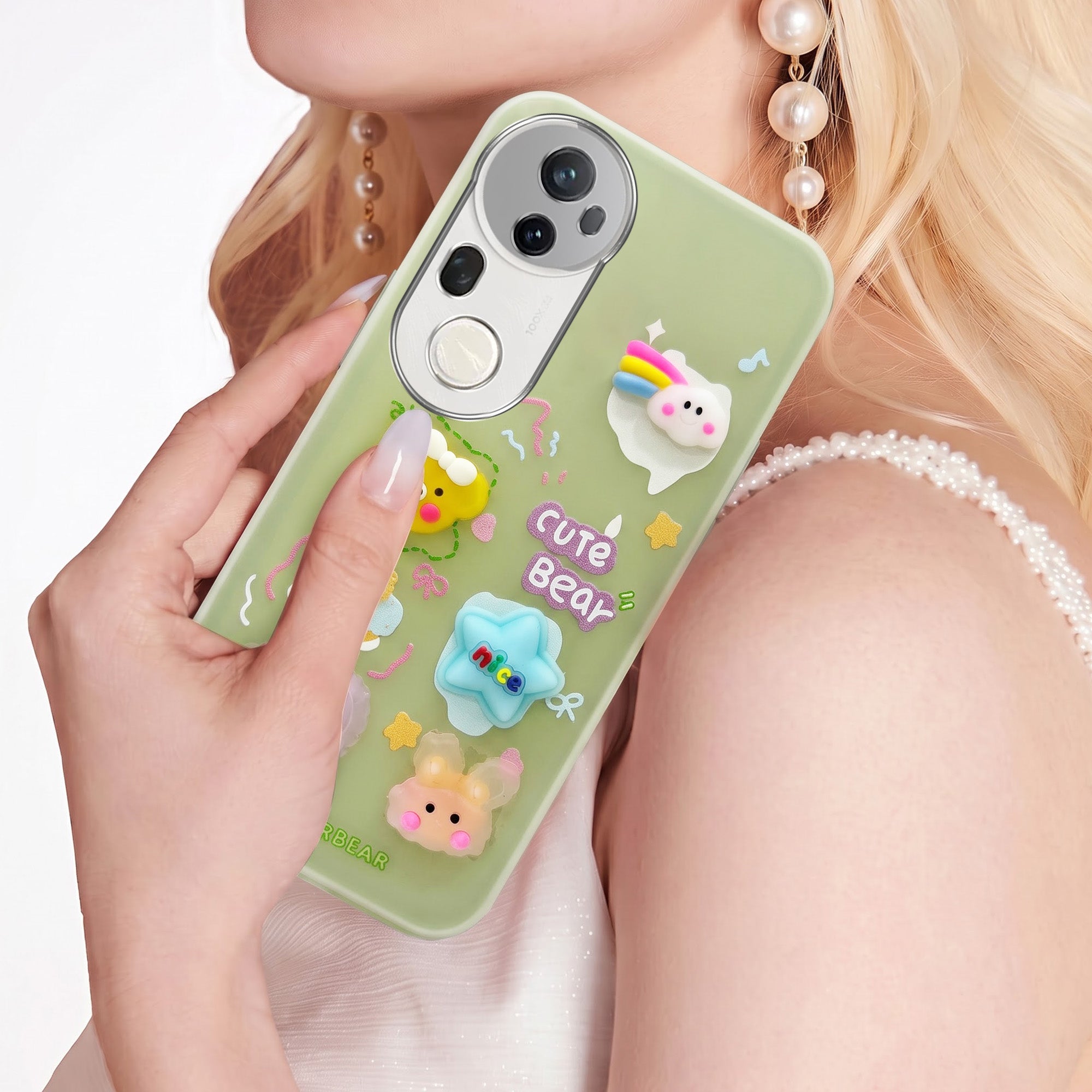 For Vivo T4 Ultra Back Cover Case (3D Cute Cartoons | Hard Back Side Soft | Matte Premium Finish | HD Printing)