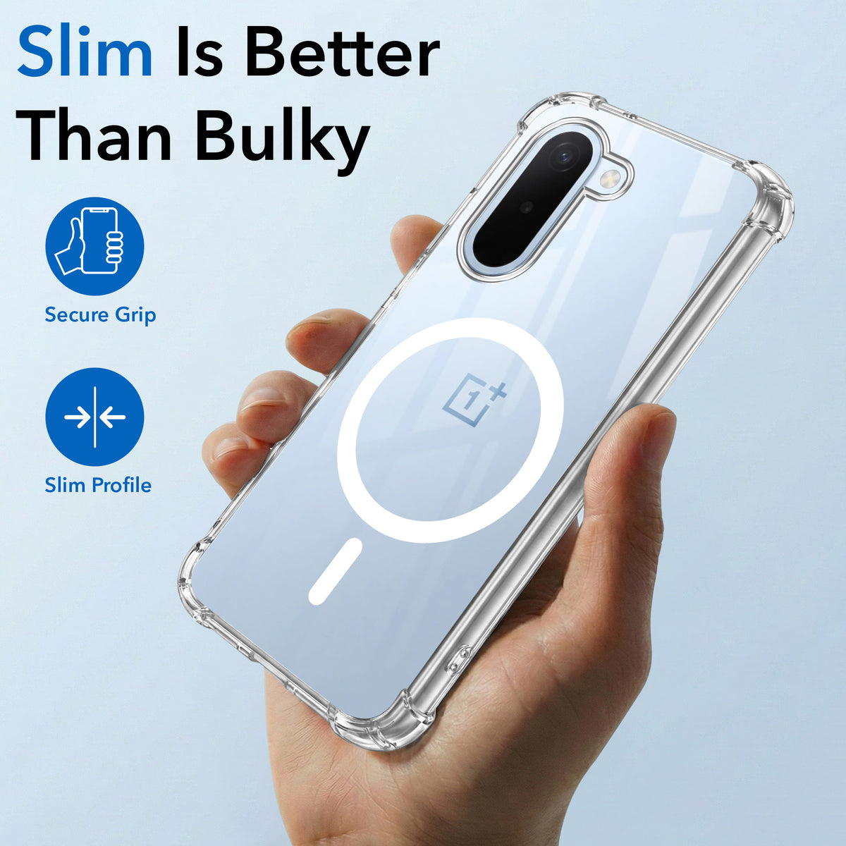 For OnePlus N6X Back Cover Shockproof Crystal-Clear (Magsafe Wireless Support | Drop & Camera Protection | Hard Polycarbonate)