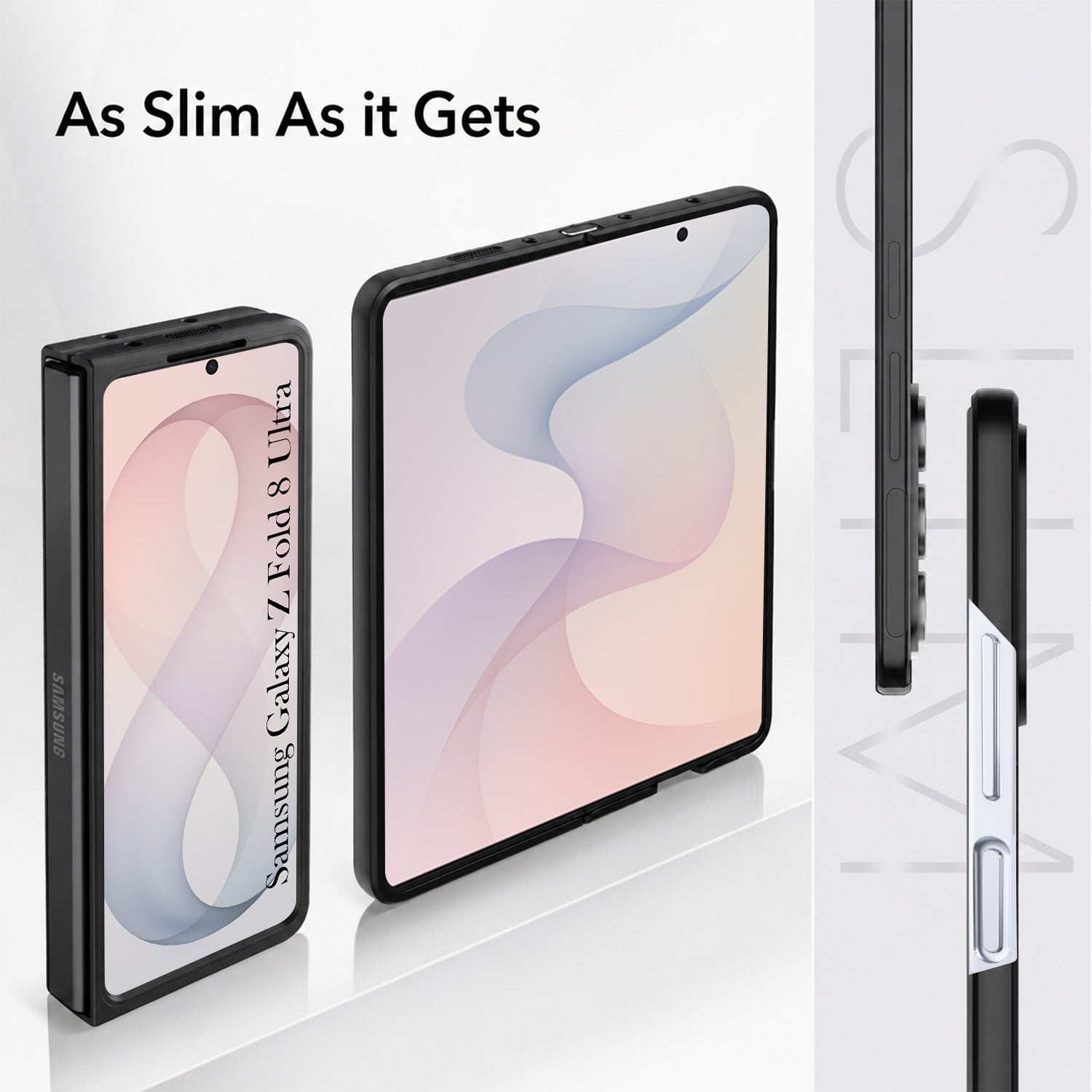 For Samsung Galaxy Z Fold 8 Ultra Premium Cover Case (Soft Leater Touch | Interior Protective Cloth | Slim 360* Protection)
