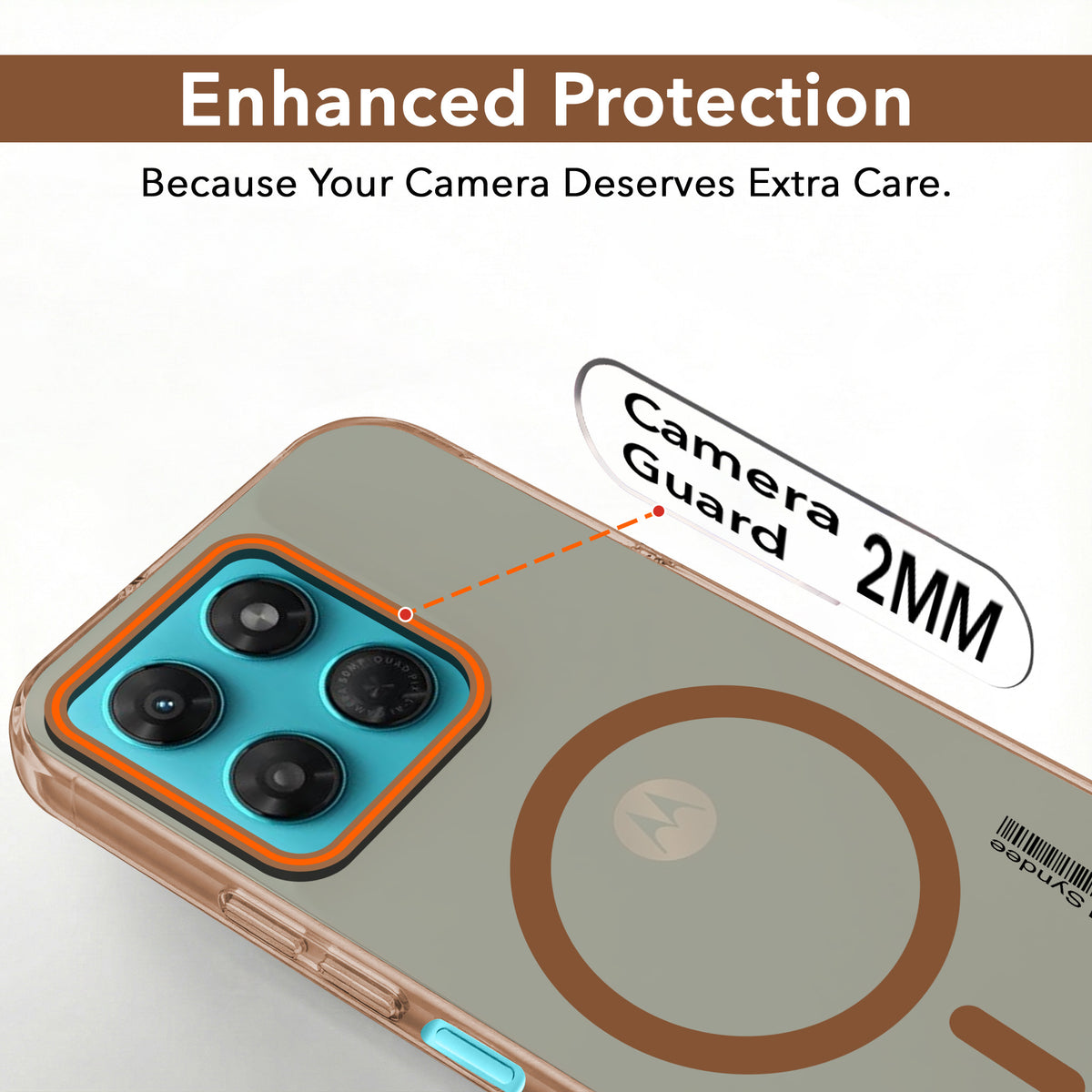 For Motorola Moto G37 Power Back Cover Case (Soft Touch | Camera Bump Protection | MagSafe Compatible | Matte Finish)