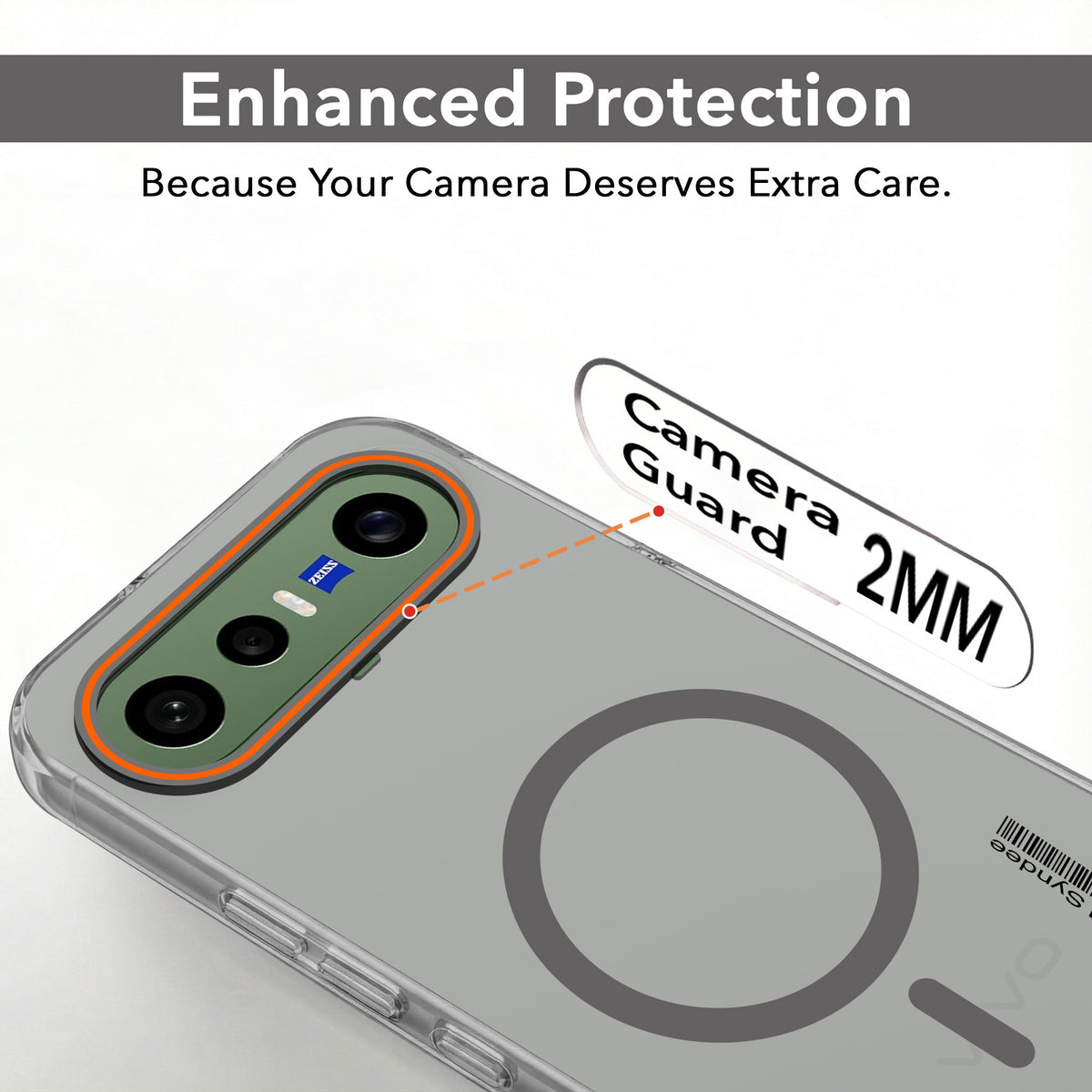 For Vivo X300 FE Back Cover Case (Soft Touch | Camera Bump Protection | MagSafe Compatible | Matte Finish)