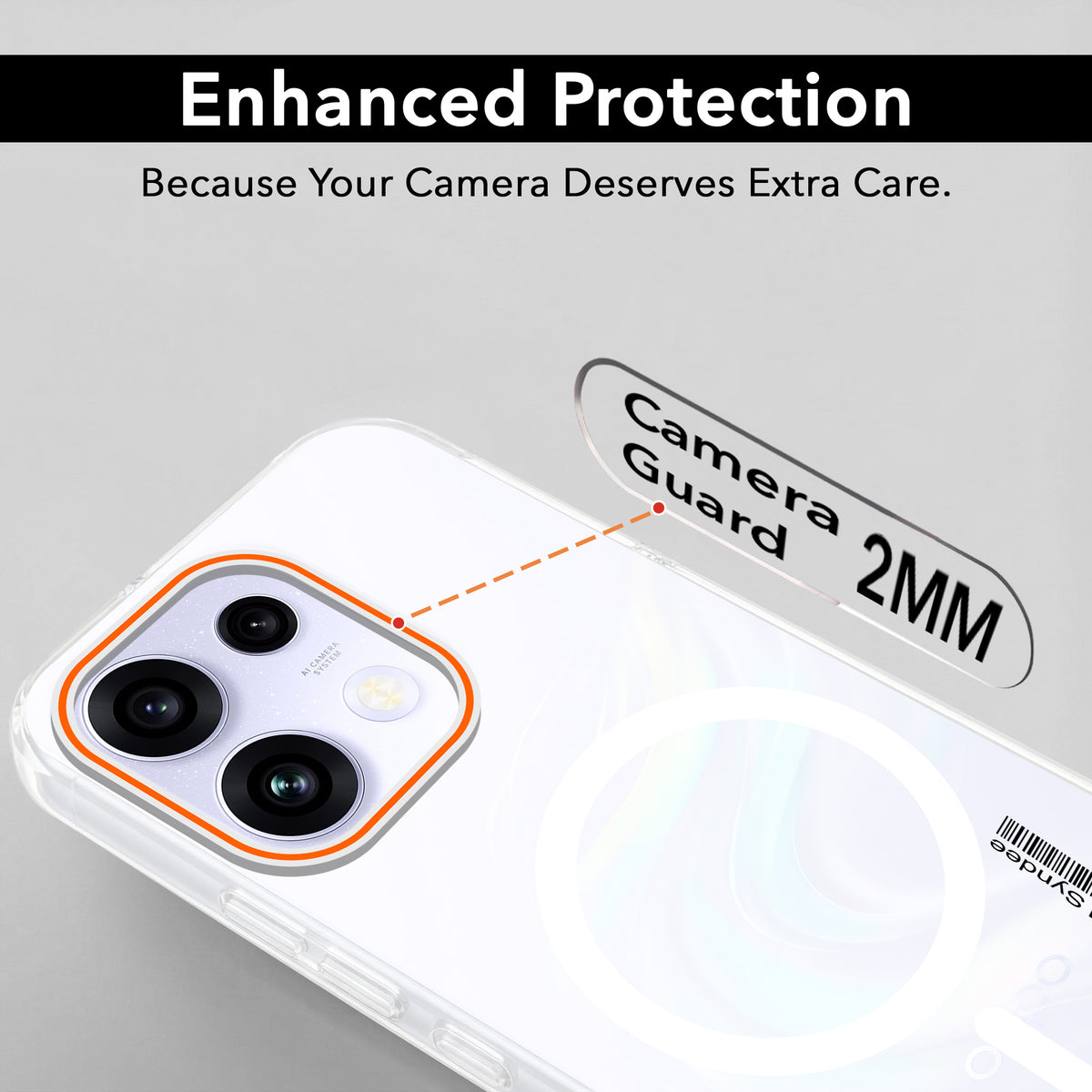 For Oppo Reno 16C 5G Back Cover Case (Soft Touch | Camera Bump Protection | MagSafe Compatible | Matte Finish)
