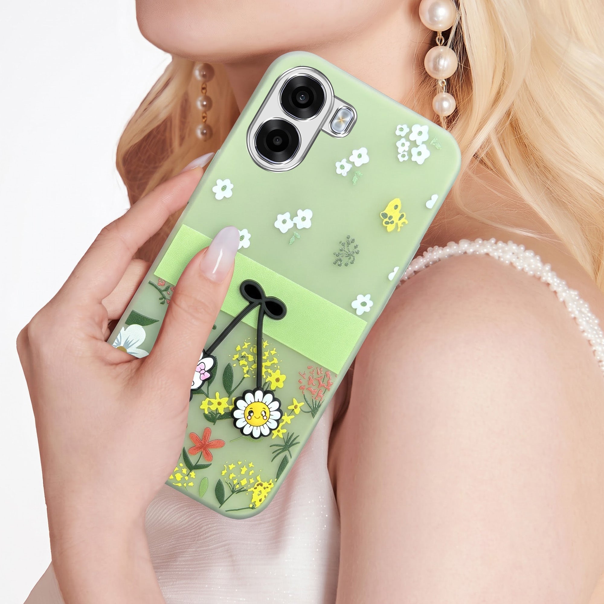 For Oppo K14x 5G Back Cover Case (3D Cute Cartoons | Hard Back Side Soft | Matte Premium Finish | HD Printing)