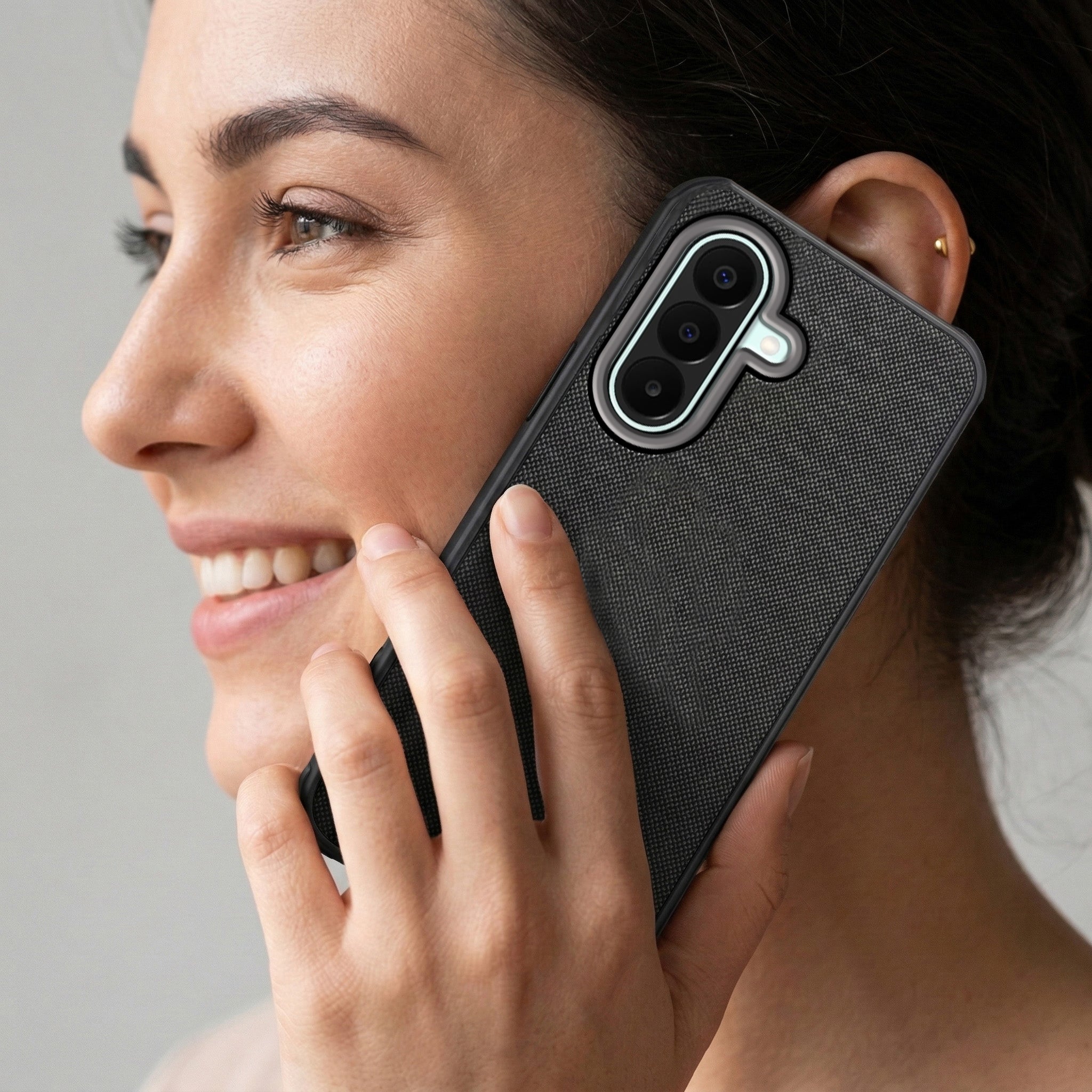 For Samsung A27 5G | Samsung M47 5G Combo with Back Cover and 9H Tempered Glass (Textured Grip Design | Micro-Fiber Cloth Inside | Oleophobic Coating Screen Glass)