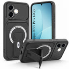 For Oppo F31 5G | Oppo F33 5G Back Case Cover Metallic (Hybrid Armor Kickstand | MagSafe Compatible | Camera Protection Shockproof)