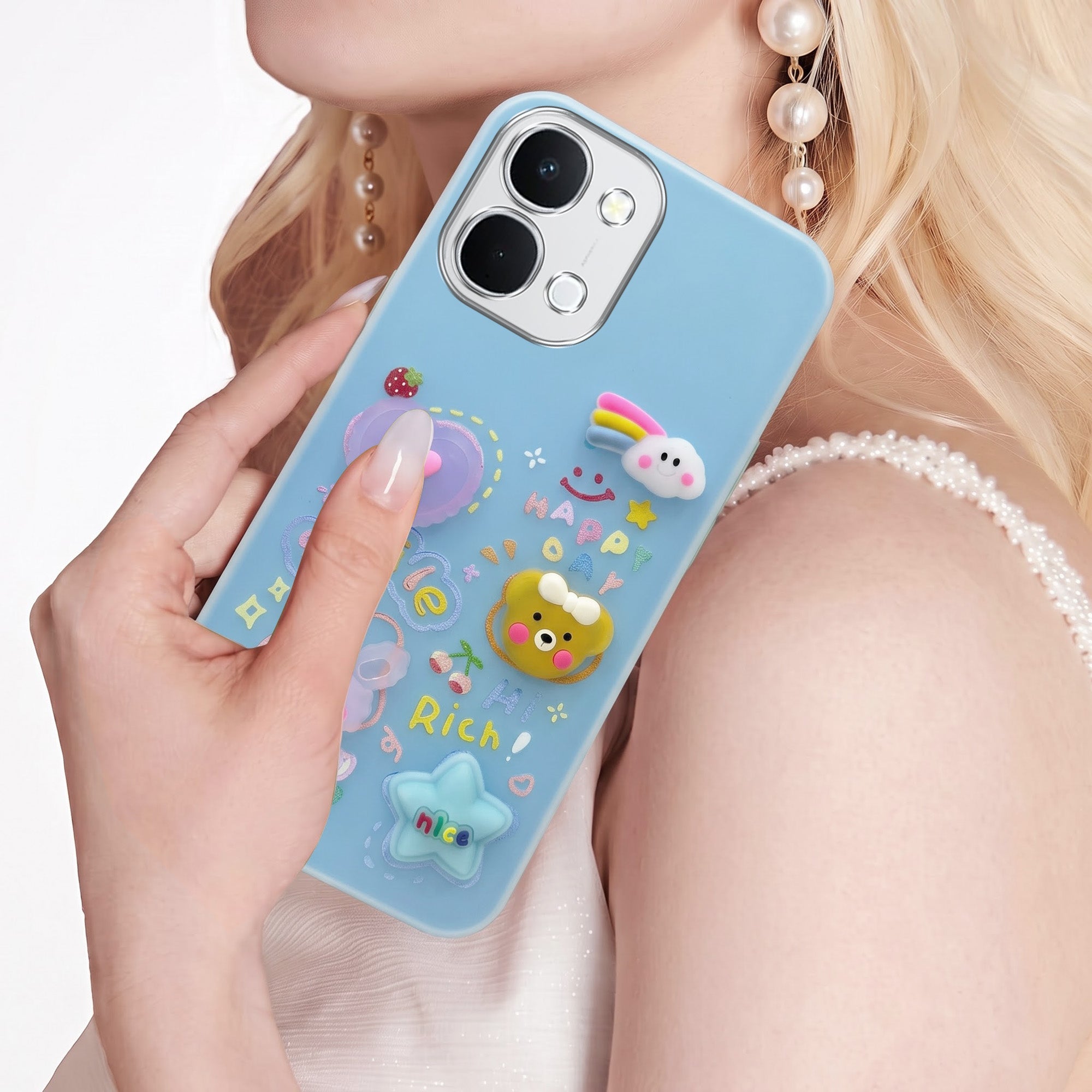 For Vivo Y51 Pro 5G | Vivo T5x Back Cover Case (3D Cute Cartoons | Hard Back Side Soft | Matte Premium Finish | HD Printing)