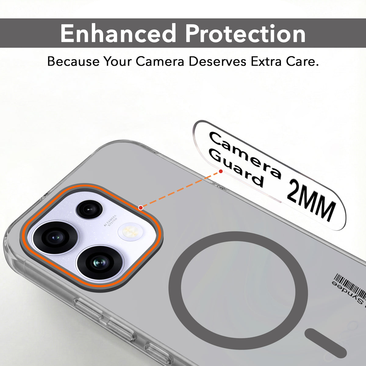 For Oppo Reno 16C 5G Back Cover Case (Soft Touch | Camera Bump Protection | MagSafe Compatible | Matte Finish)